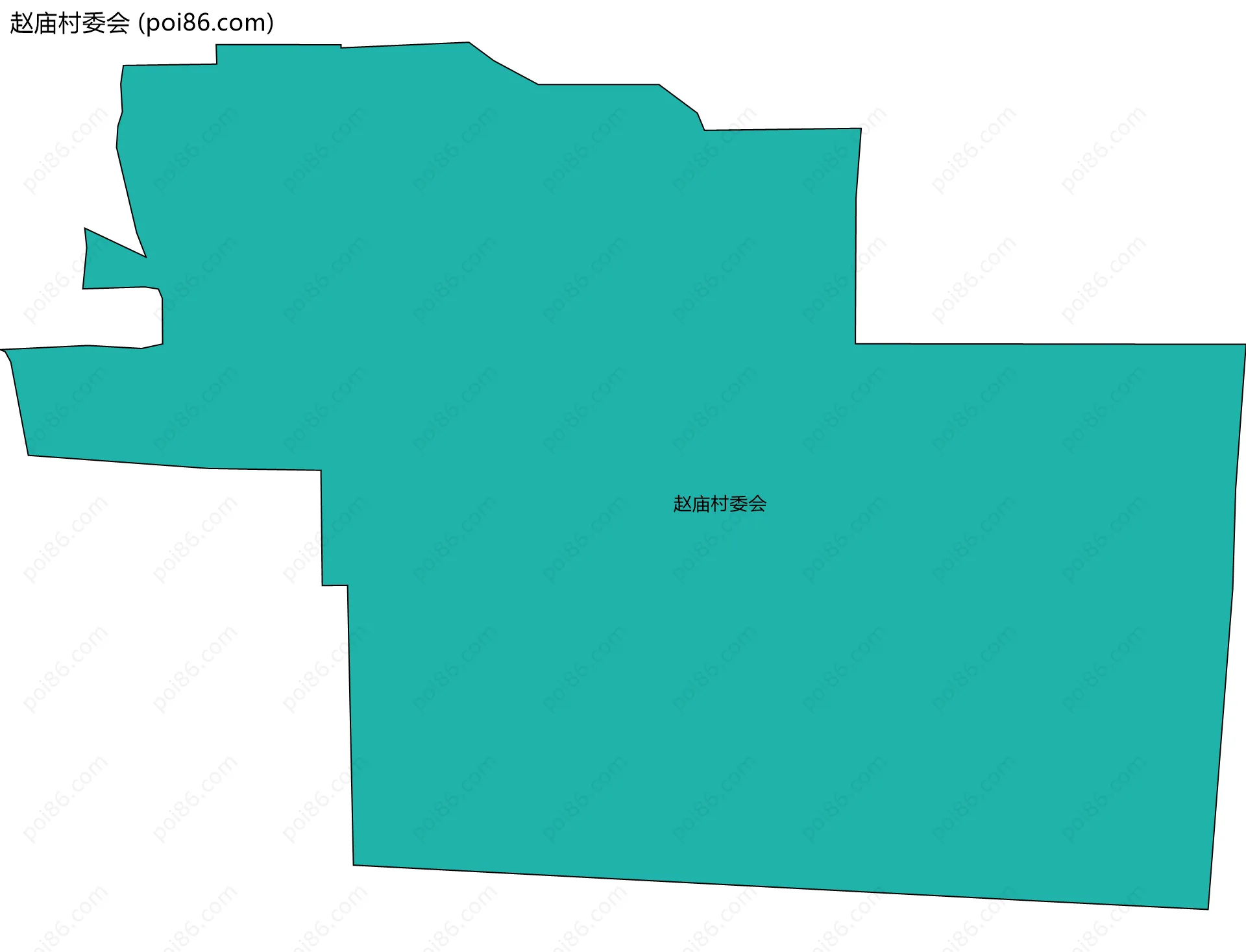 赵庙村委会边界地图