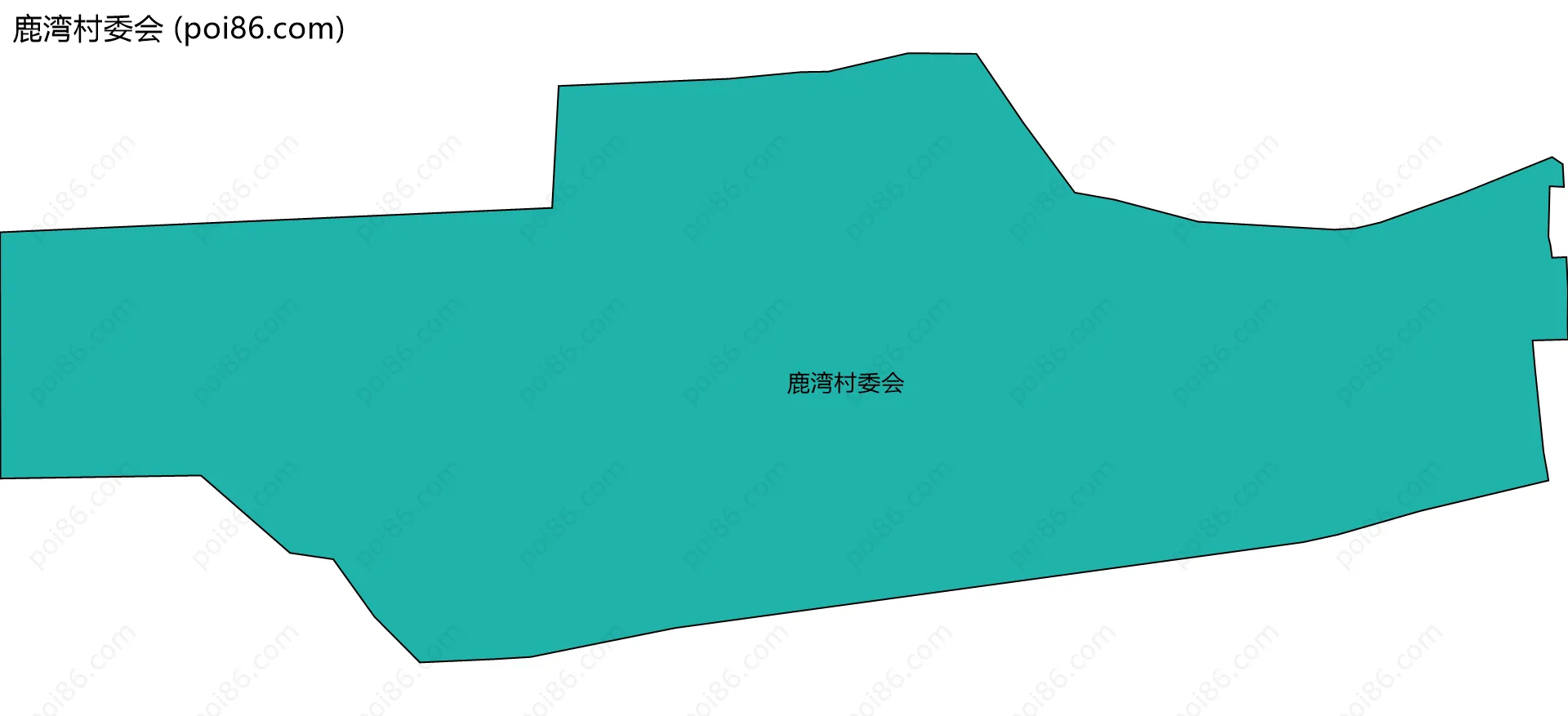 鹿湾村委会边界地图