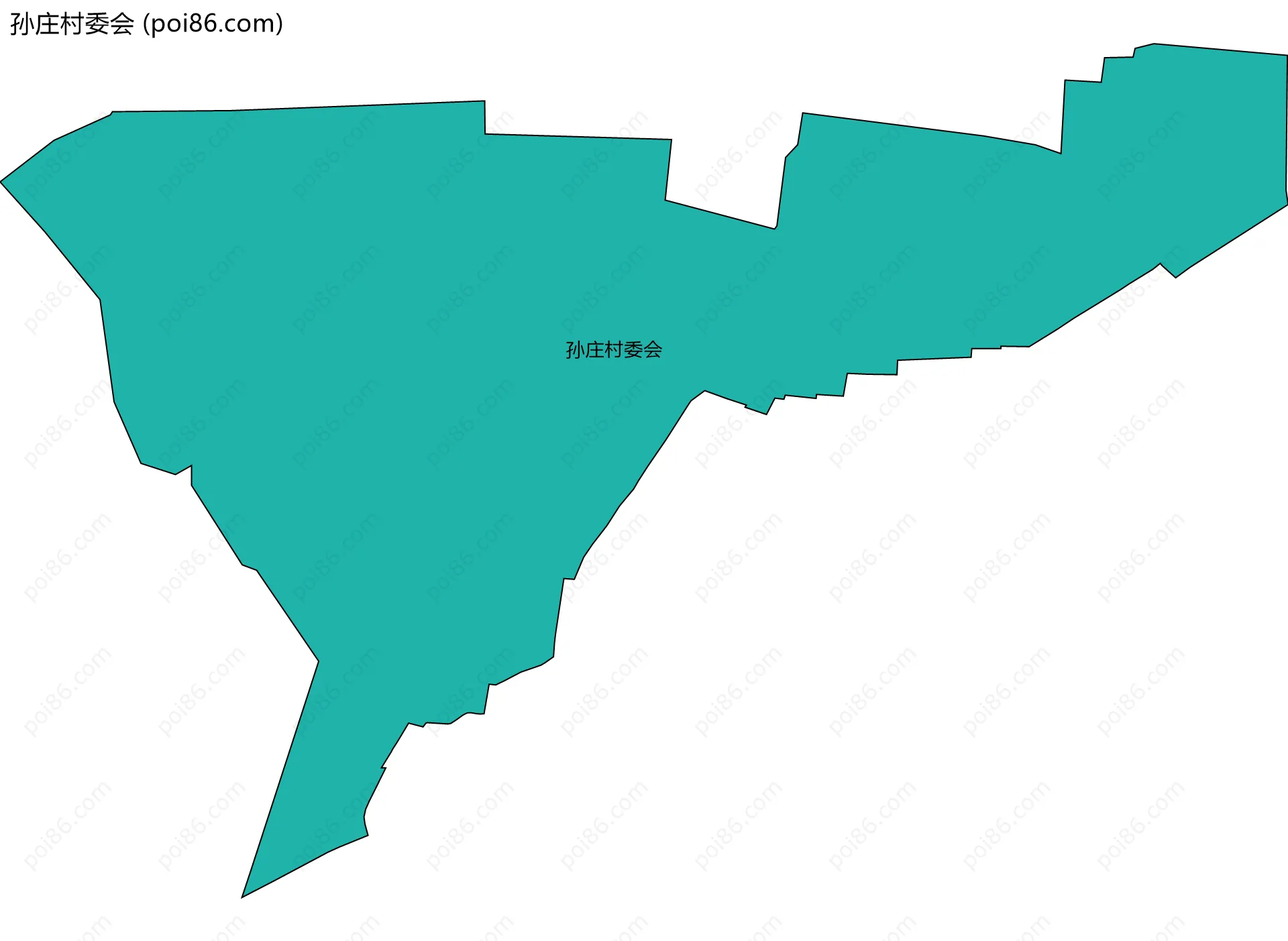 孙庄村委会边界地图