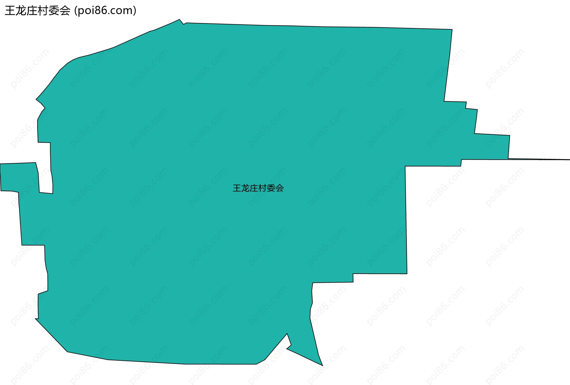 王龙庄村委会边界地图