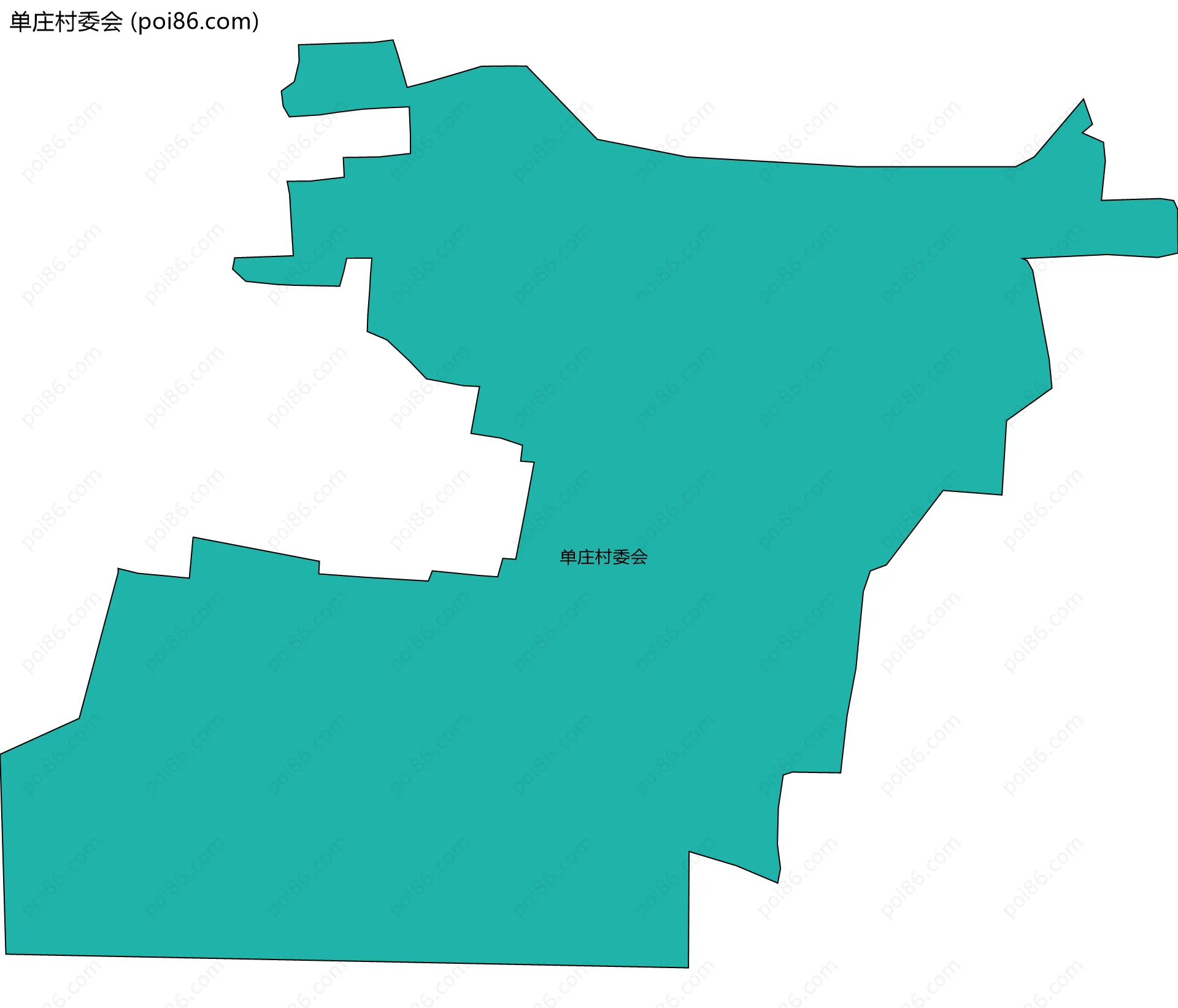 单庄村委会边界地图