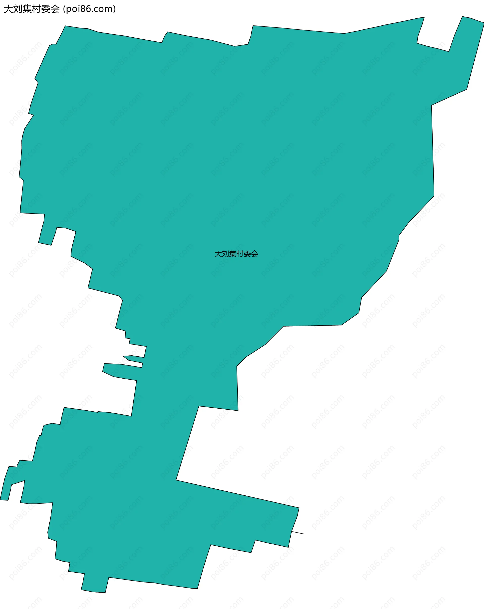 大刘集村委会边界地图