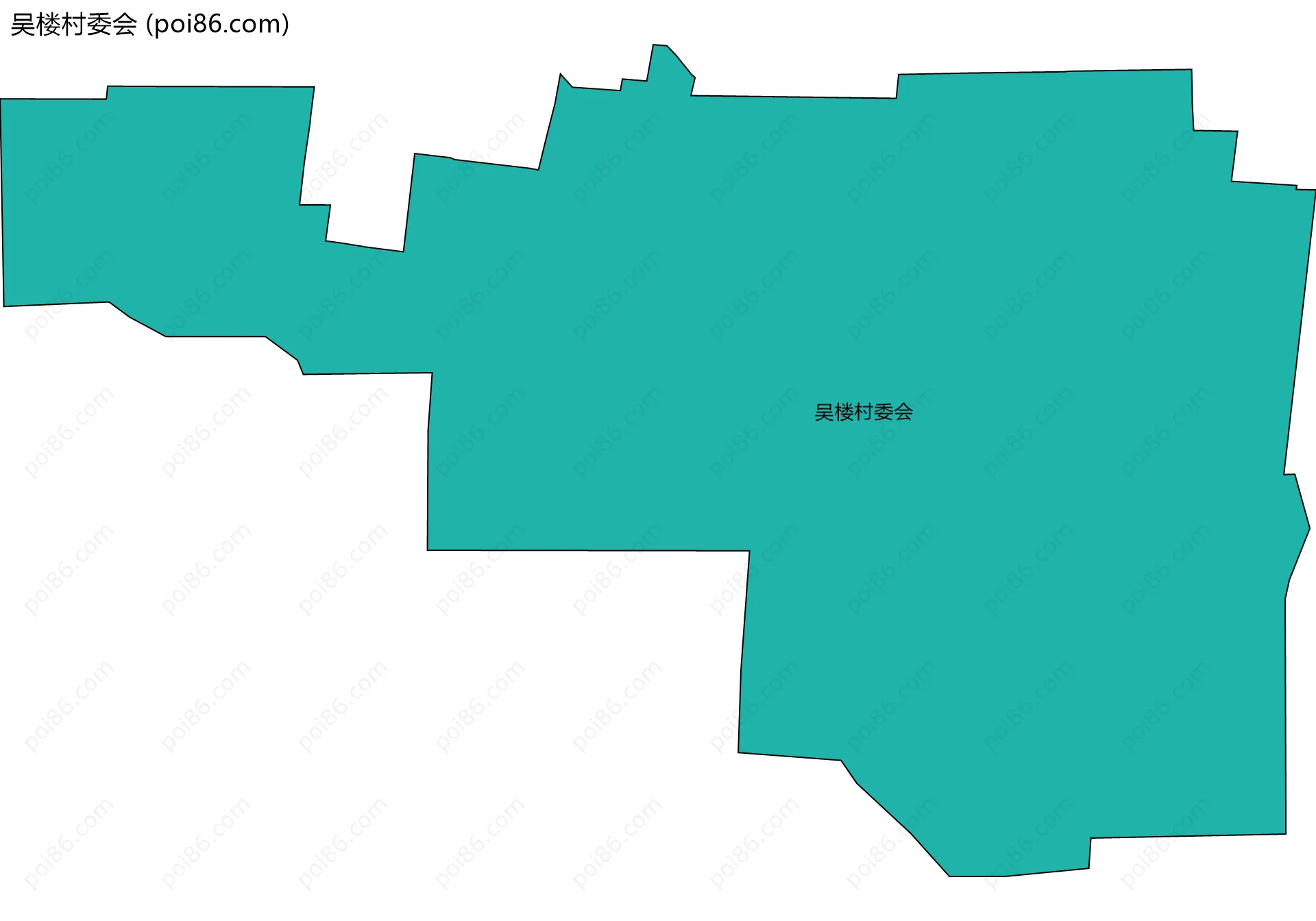 吴楼村委会边界地图