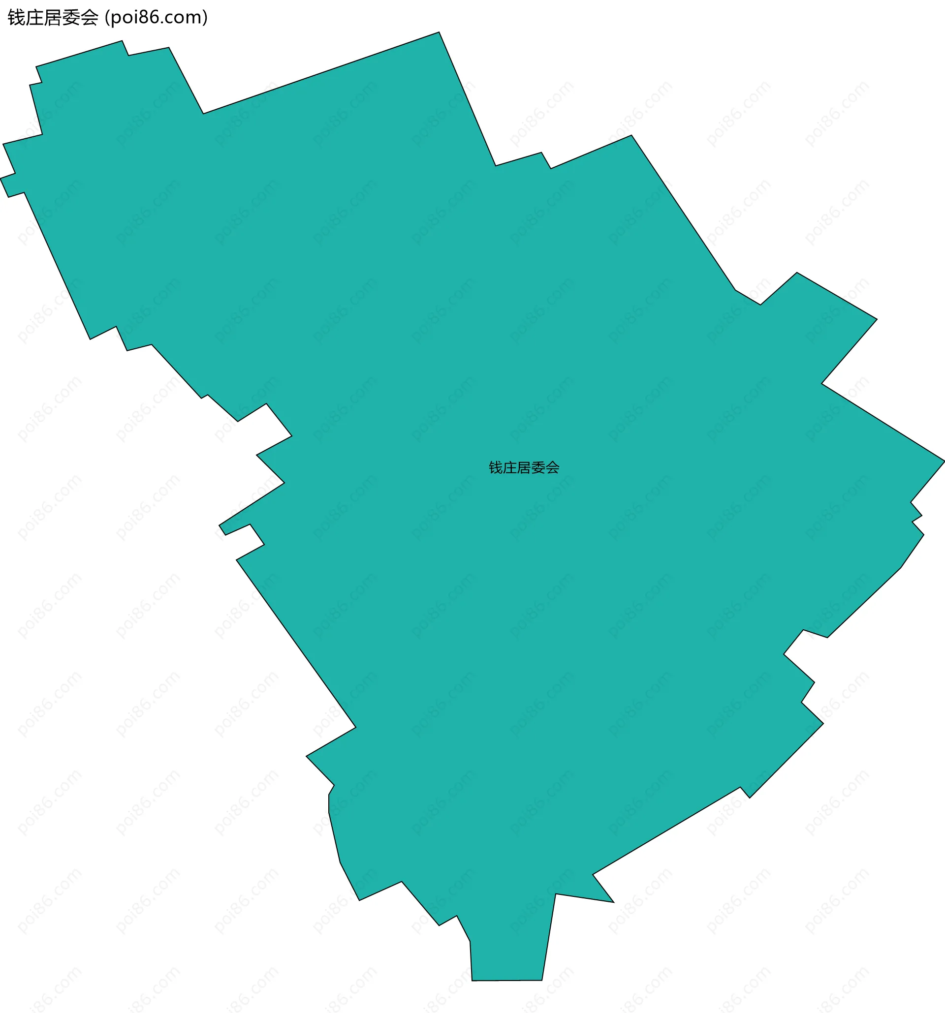 钱庄居委会边界地图