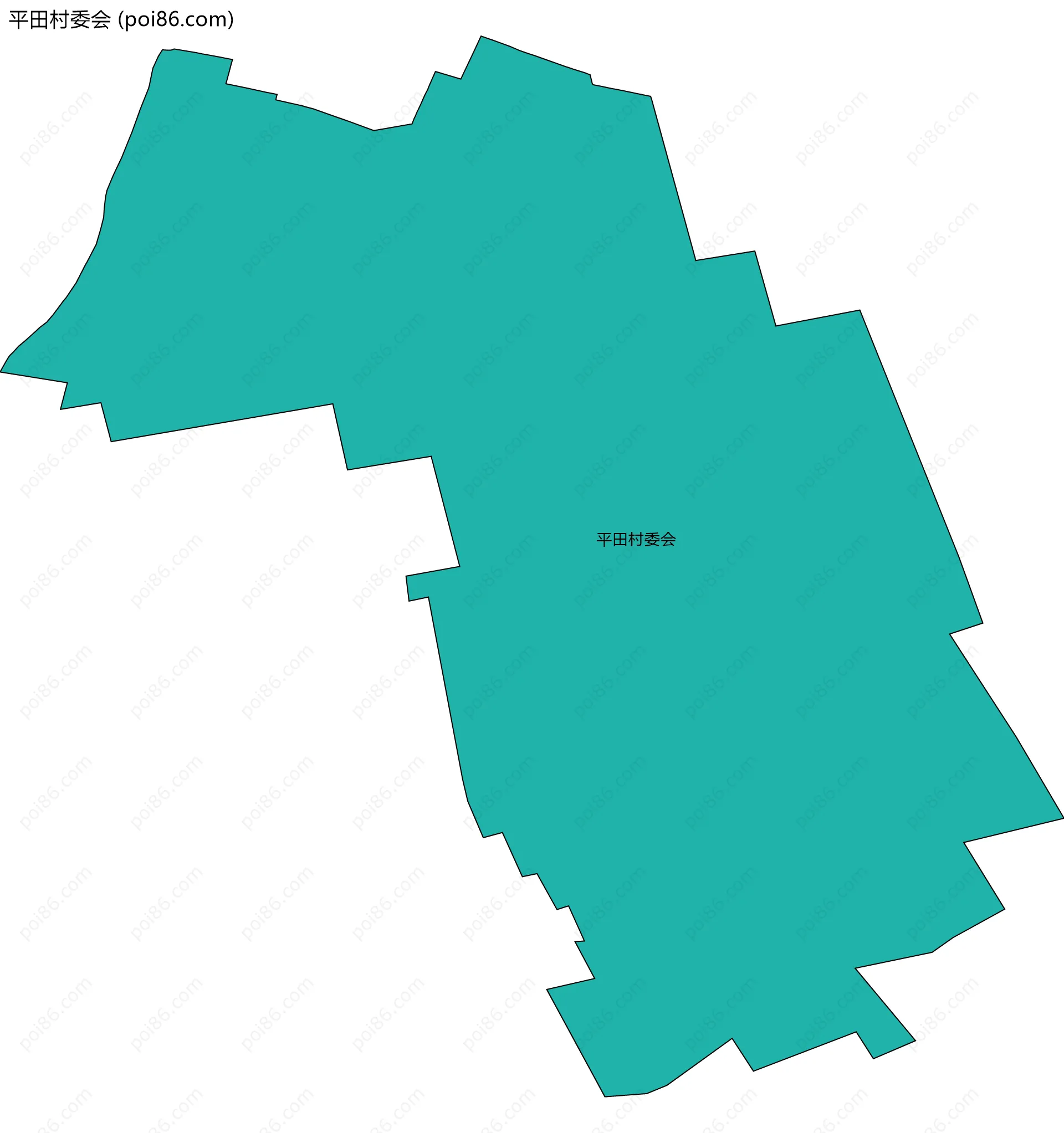 平田村委会边界地图