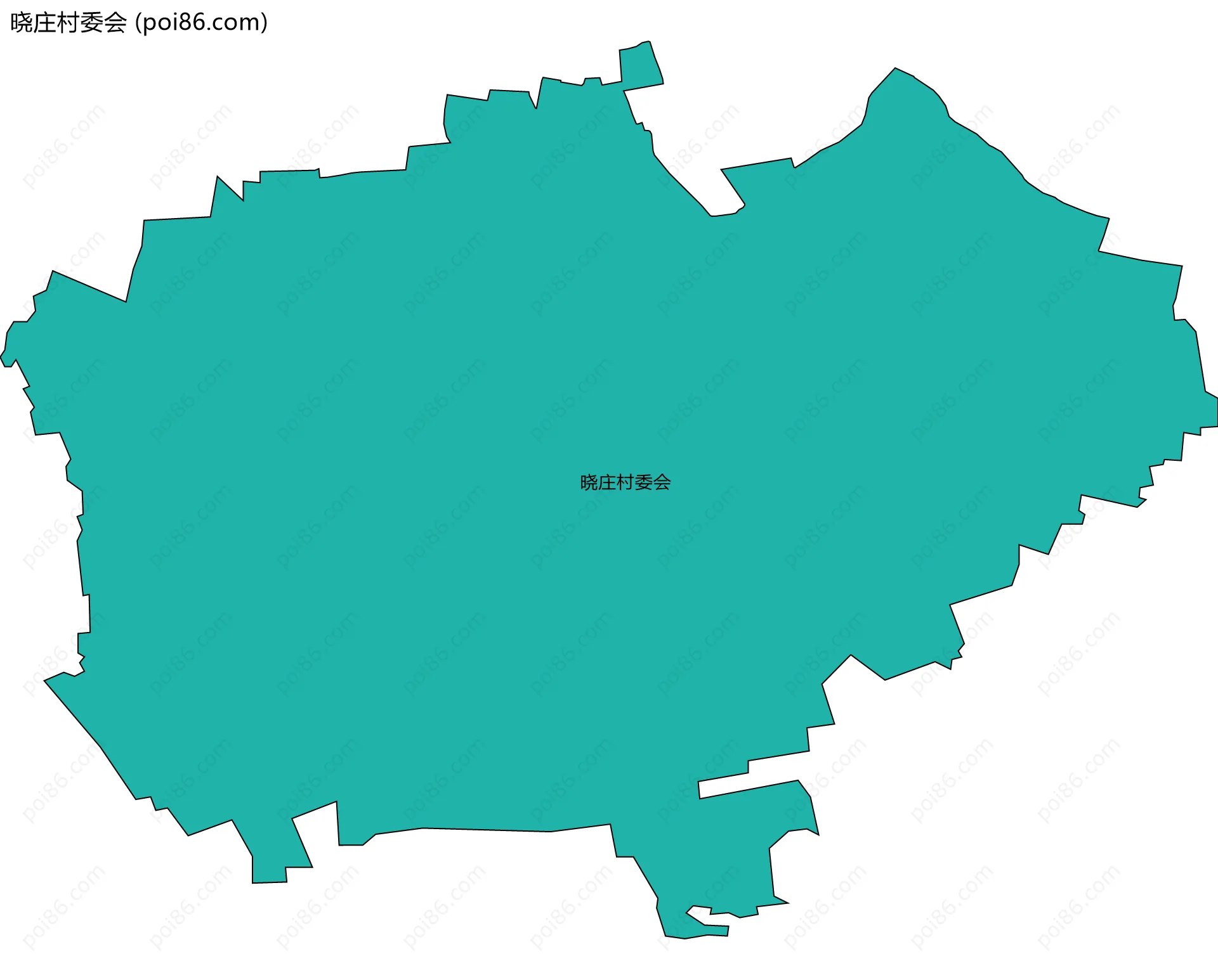 晓庄村委会边界地图