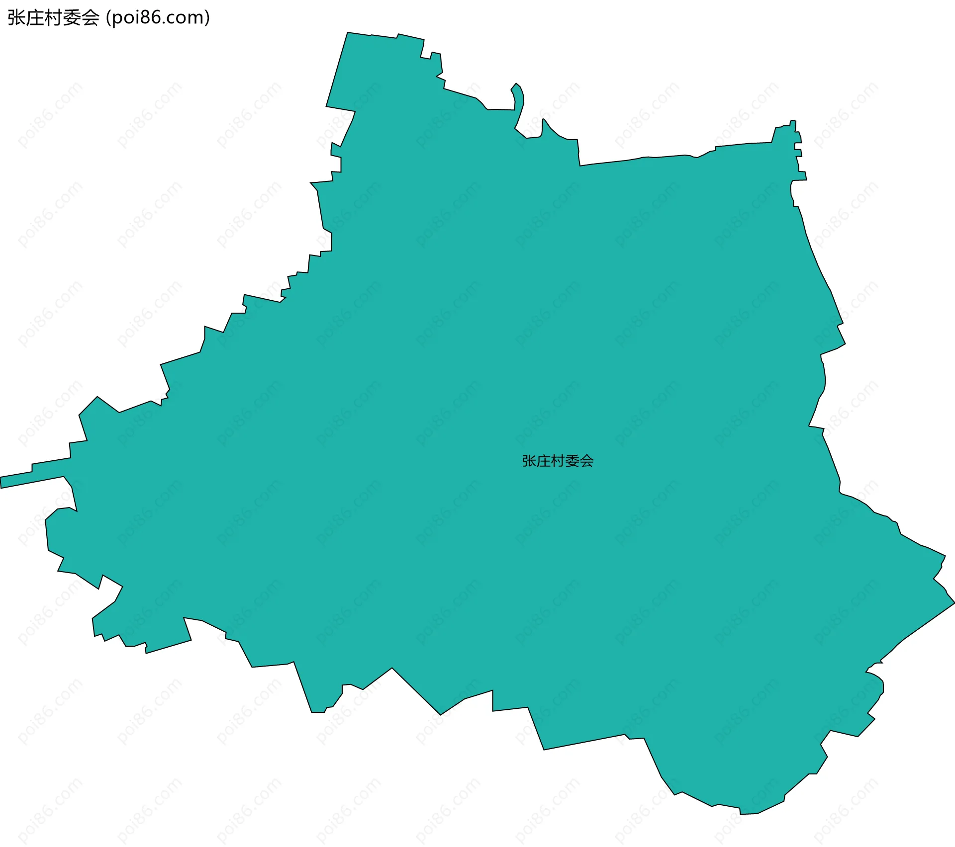 张庄村委会边界地图