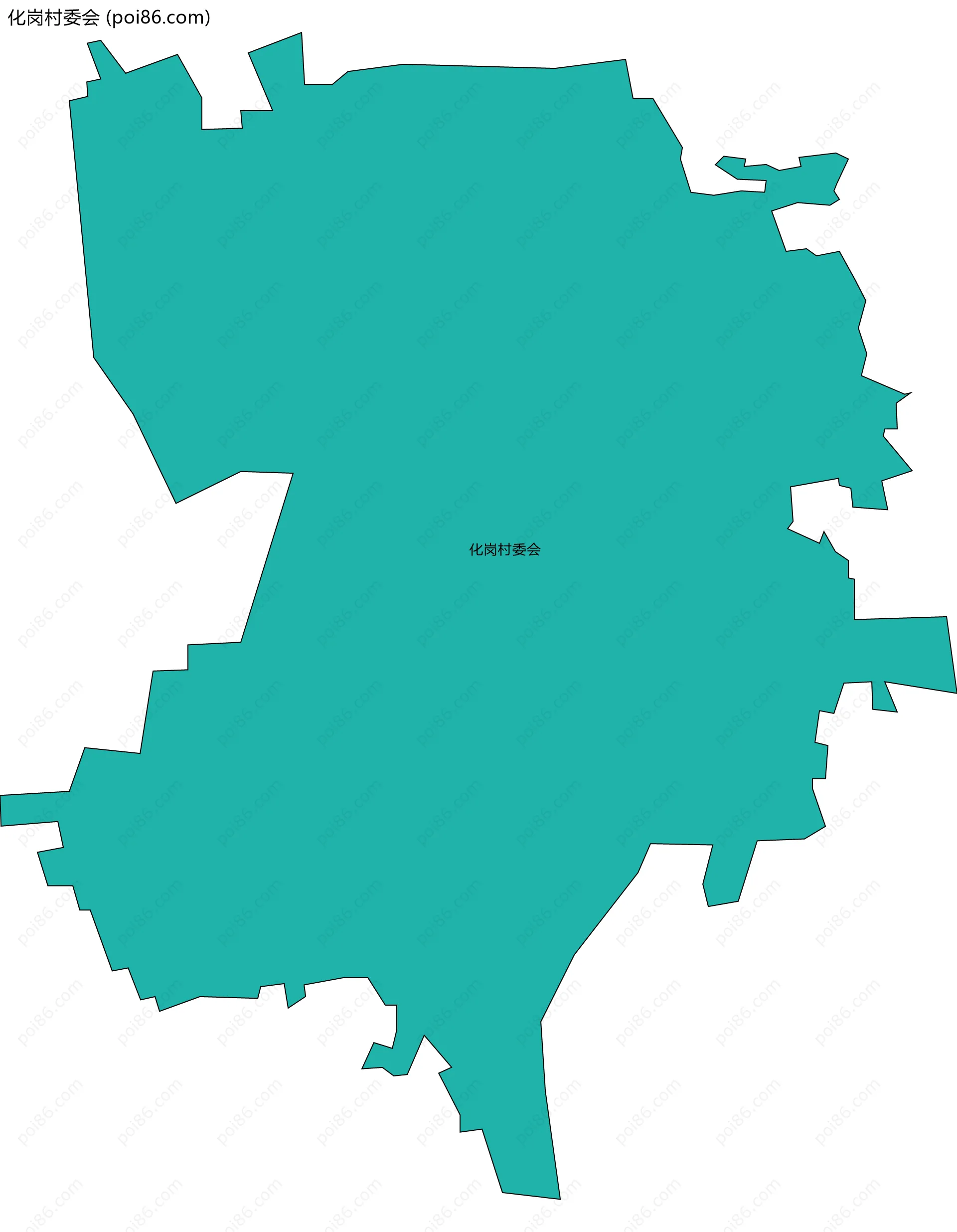 化岗村委会边界地图