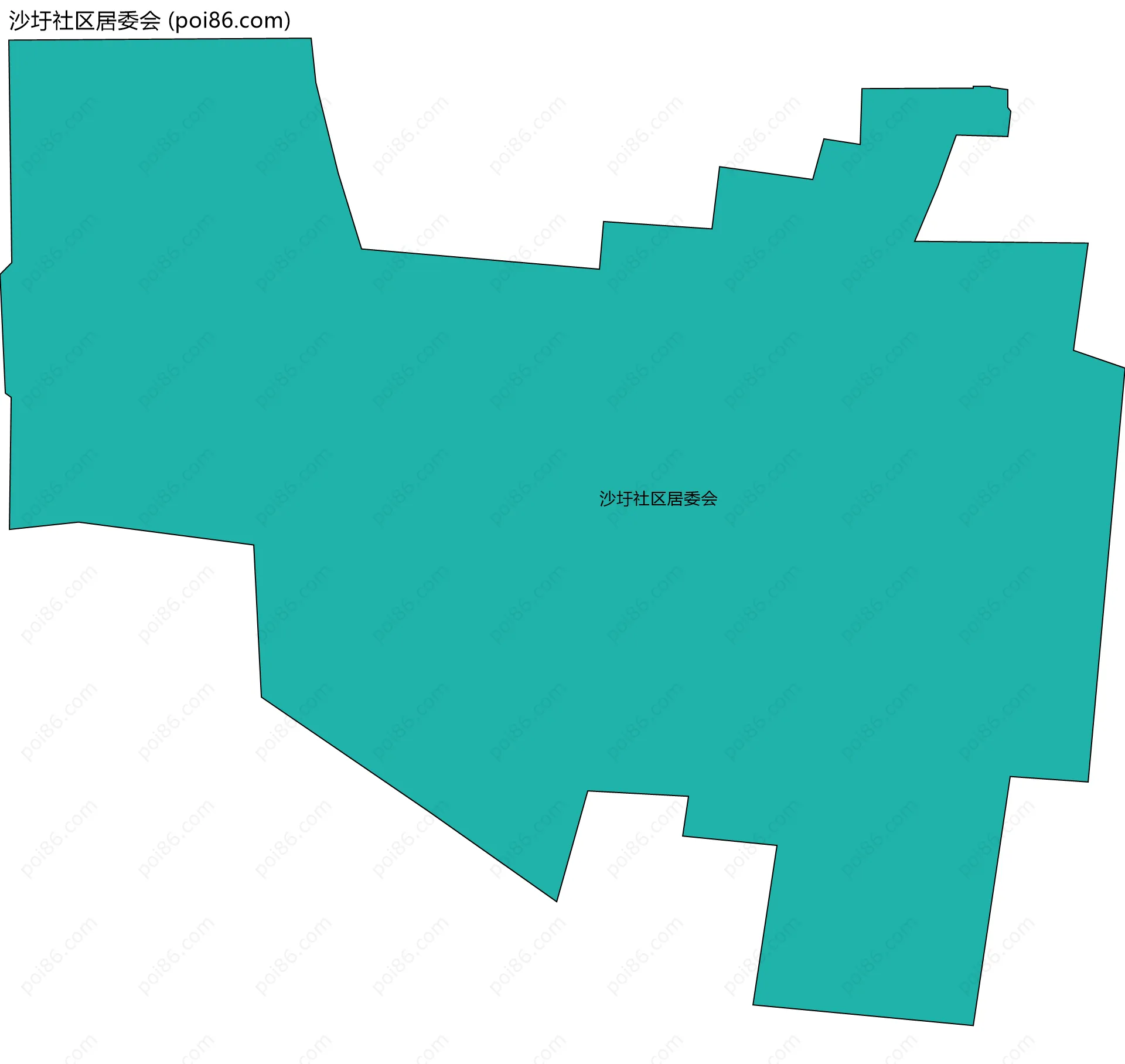 沙圩社区居委会边界地图