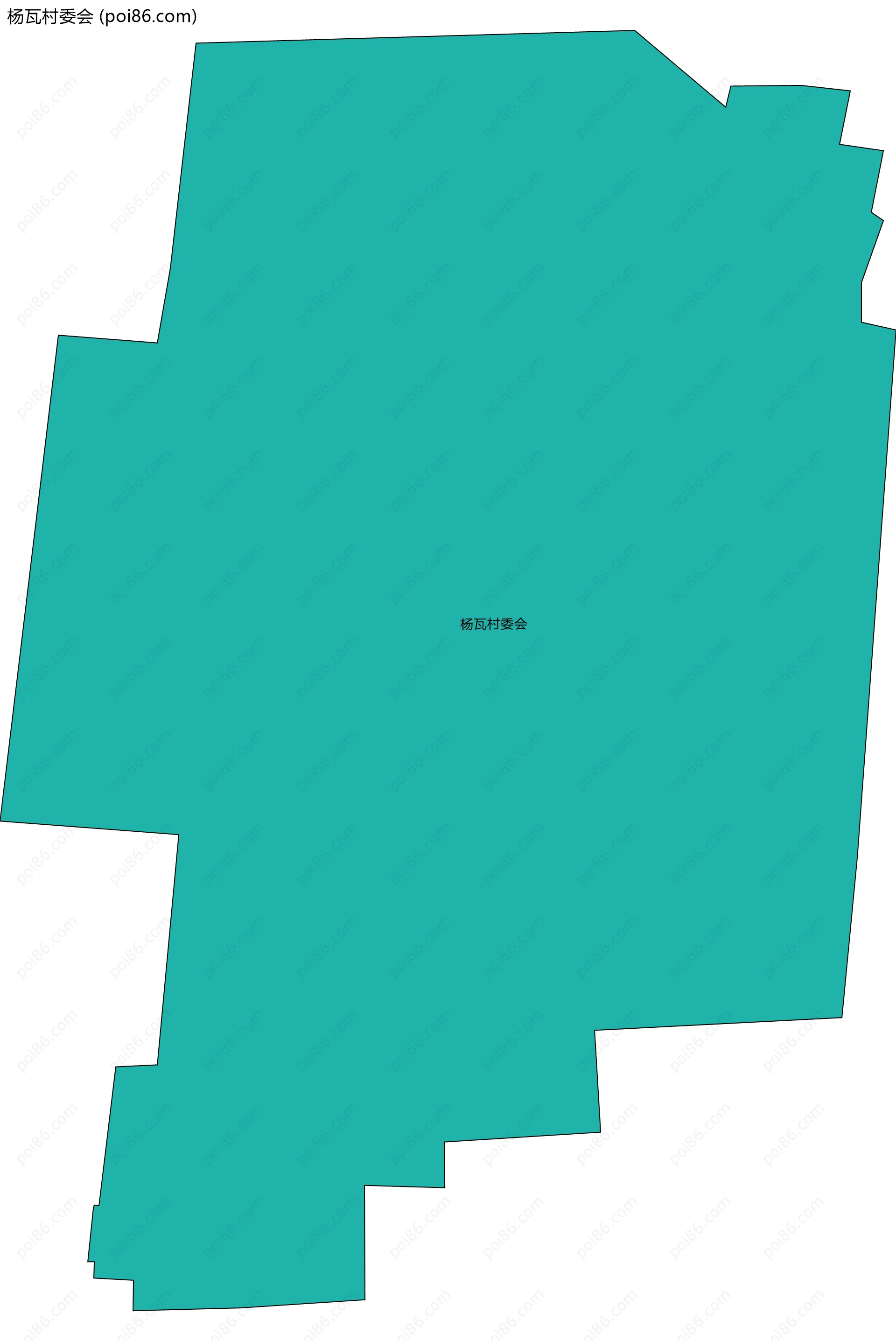 杨瓦村委会边界地图