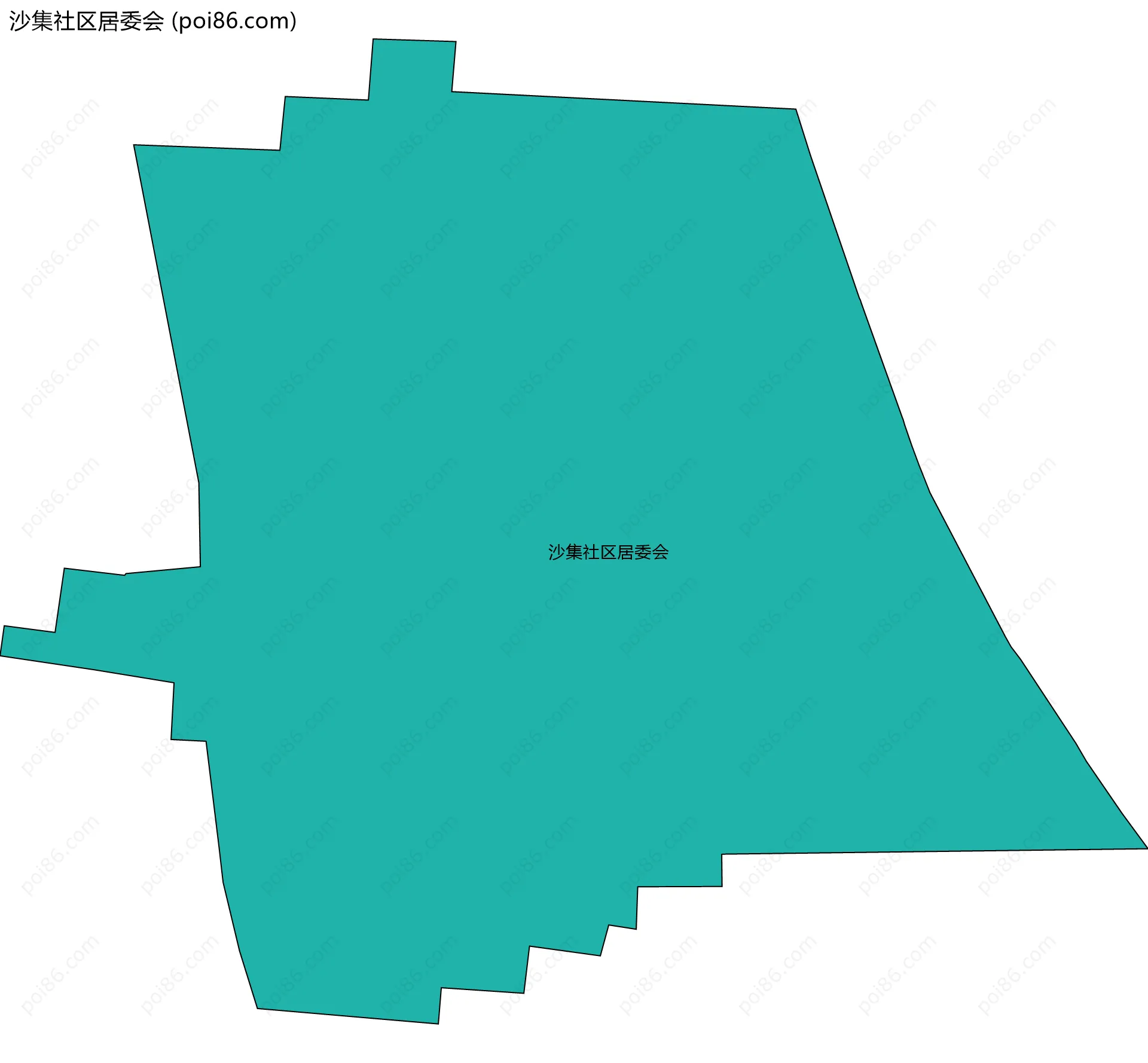 沙集社区居委会边界地图