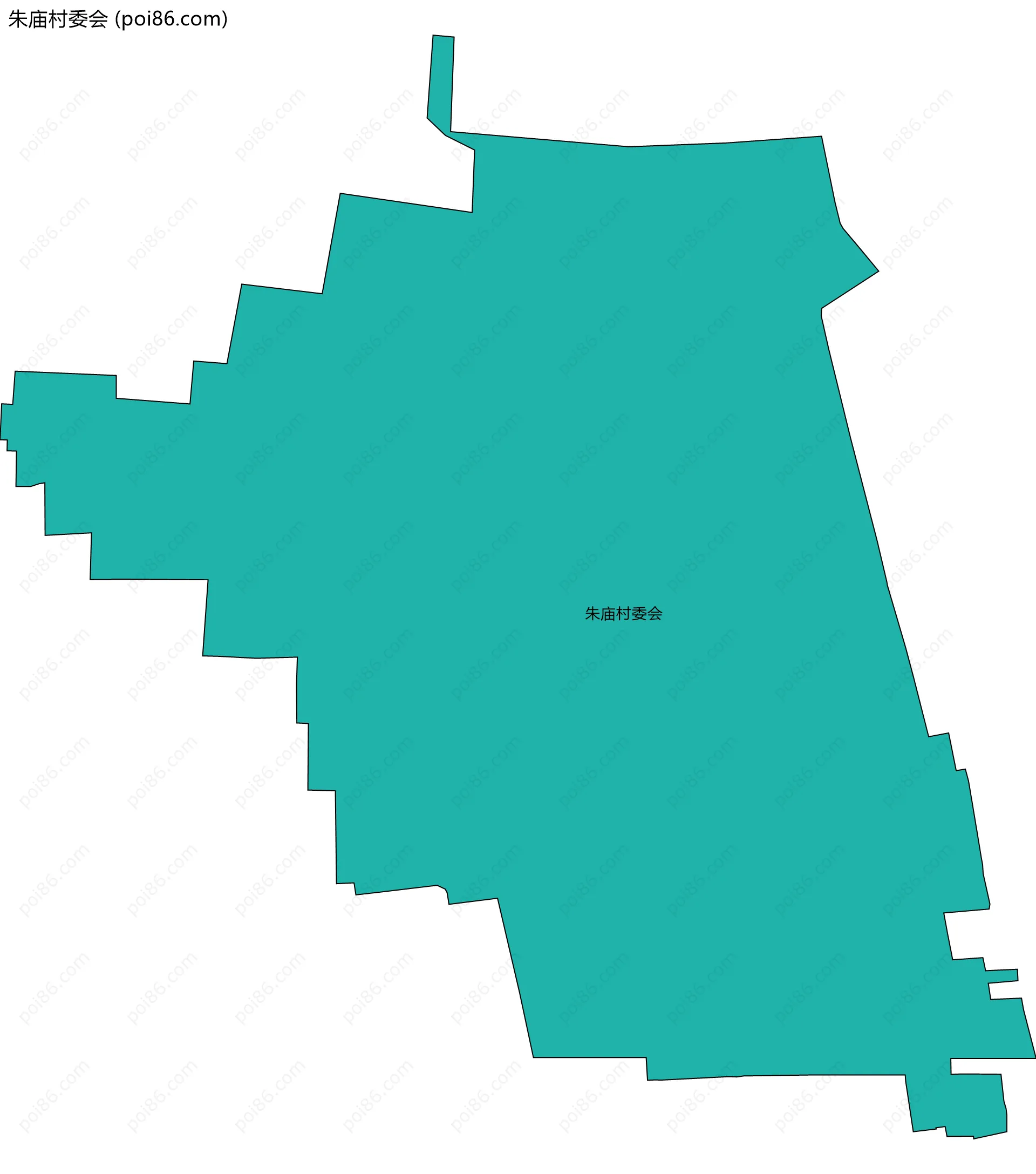 朱庙村委会边界地图