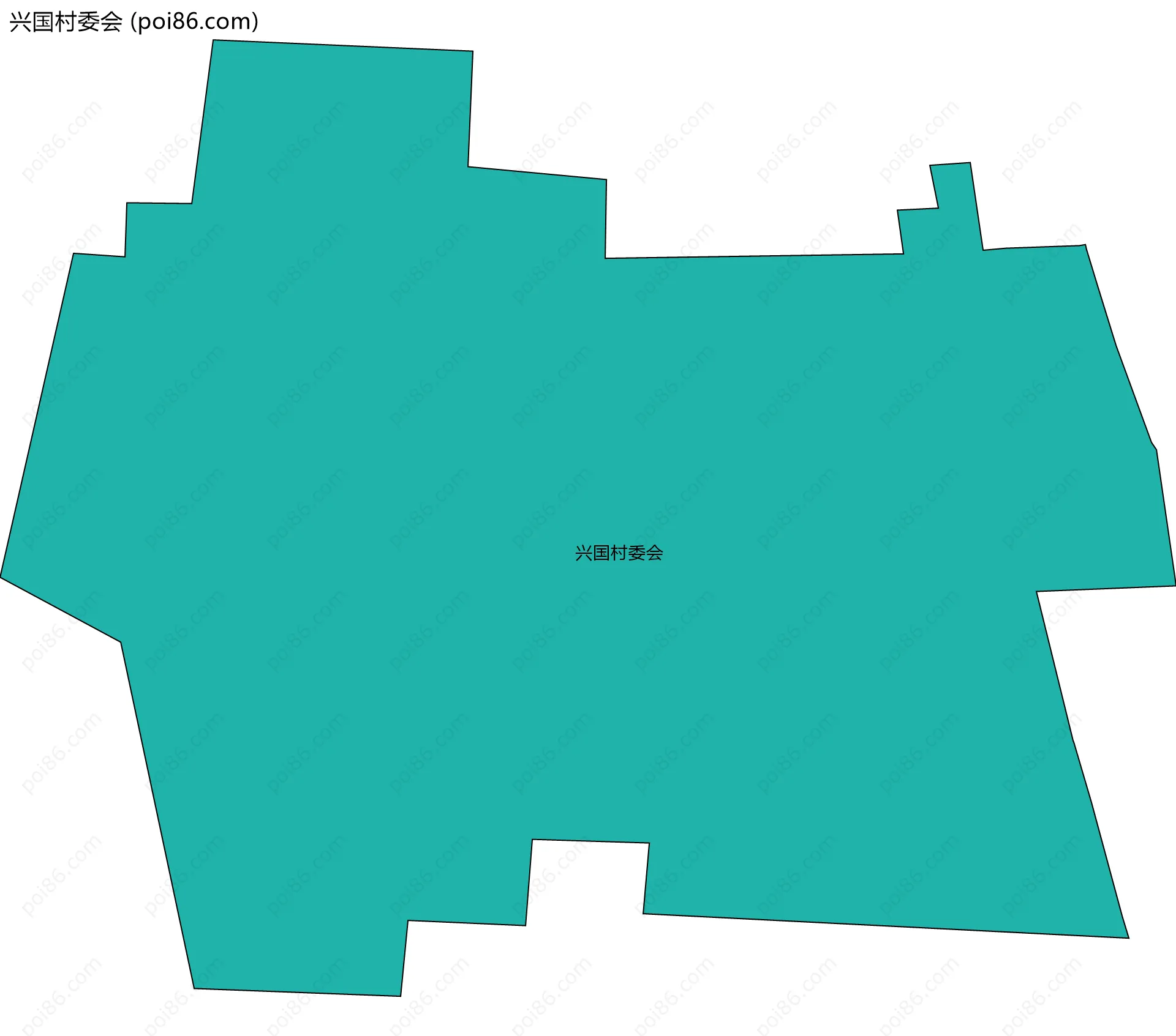 兴国村委会边界地图
