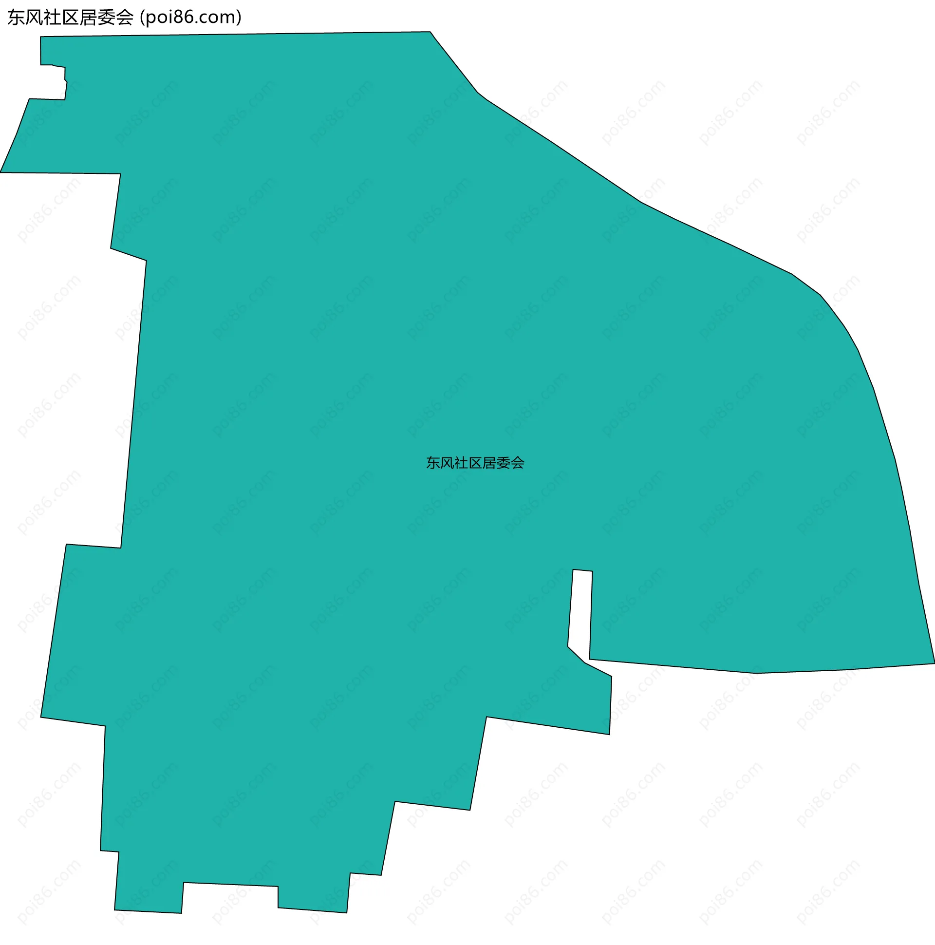 东风社区居委会边界地图