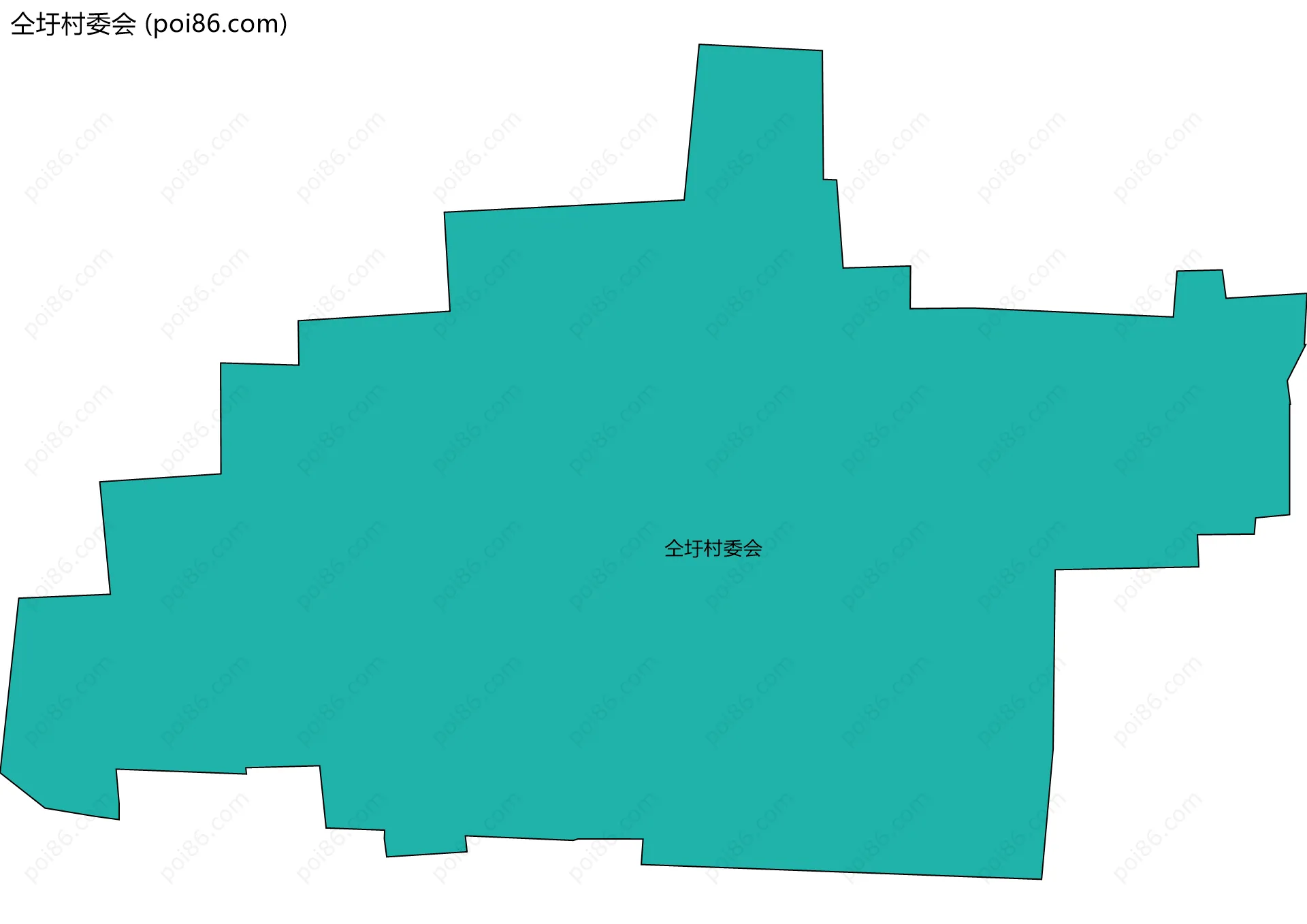 仝圩村委会边界地图