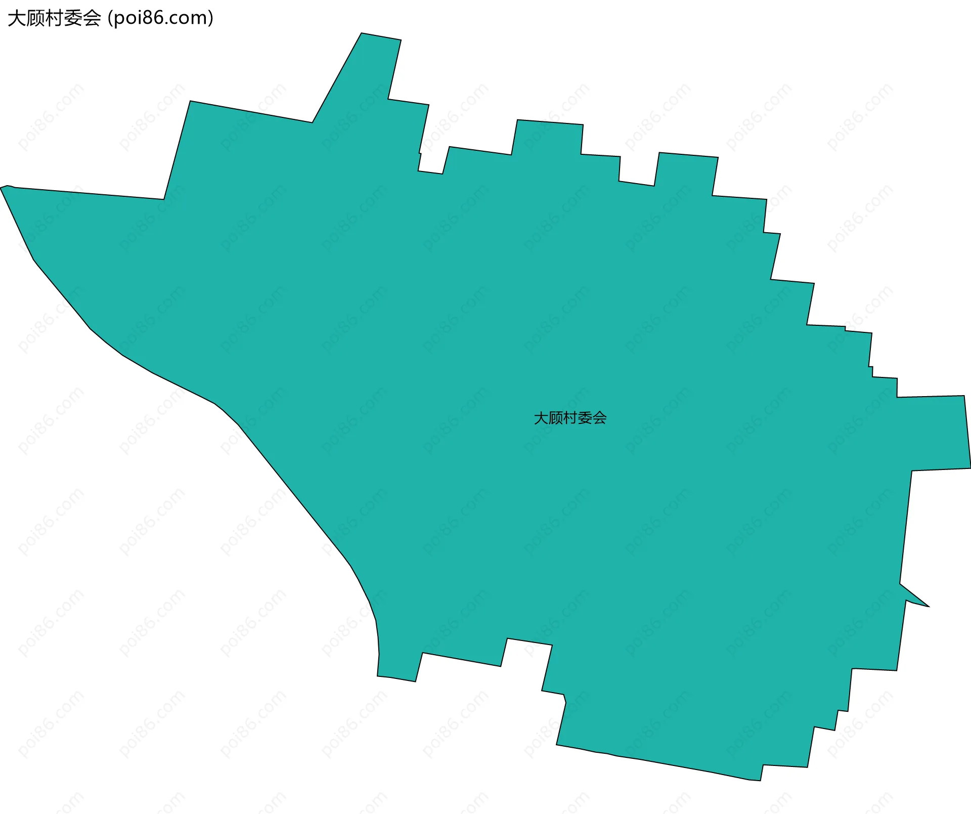大顾村委会边界地图