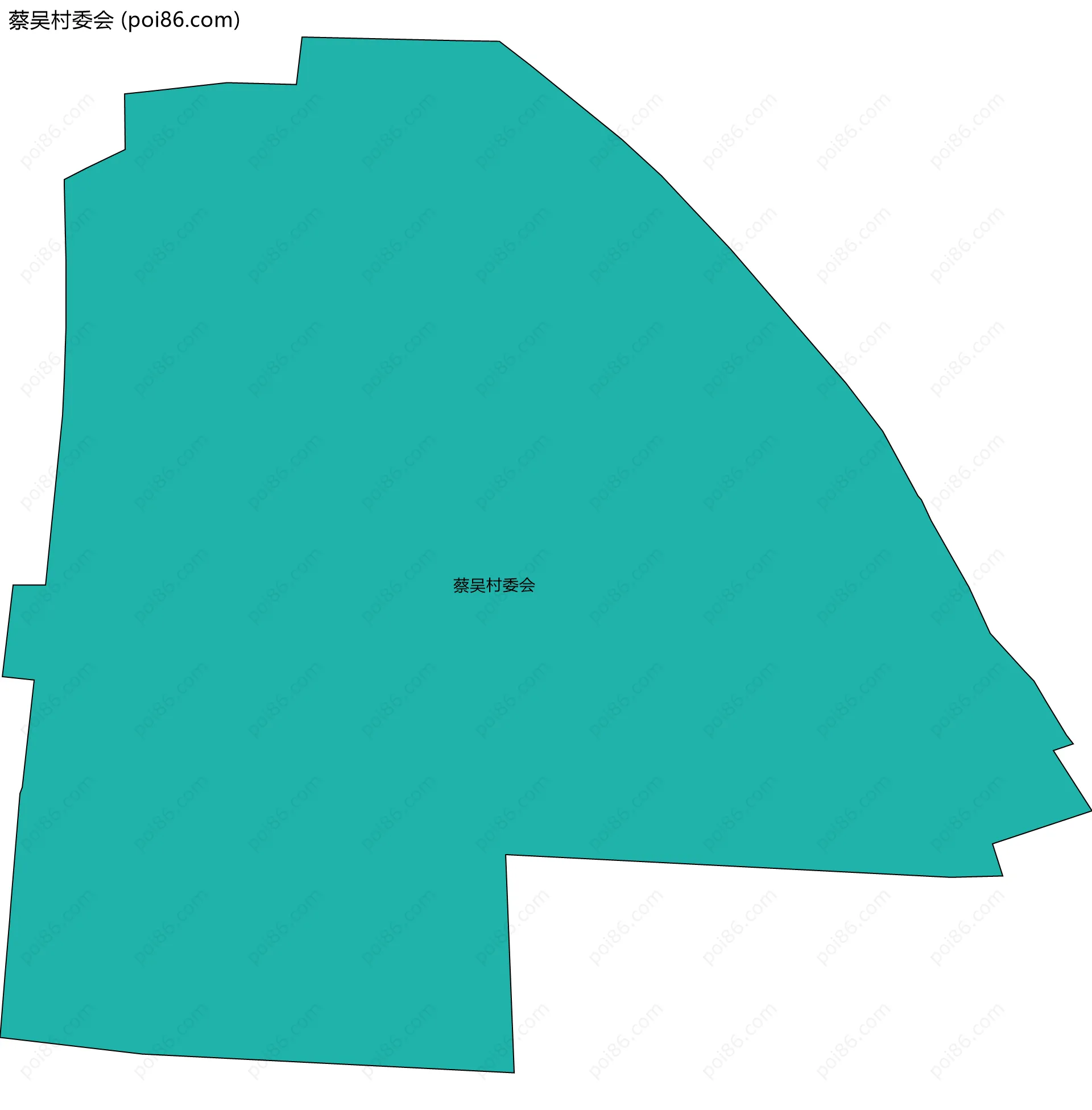 蔡吴村委会边界地图