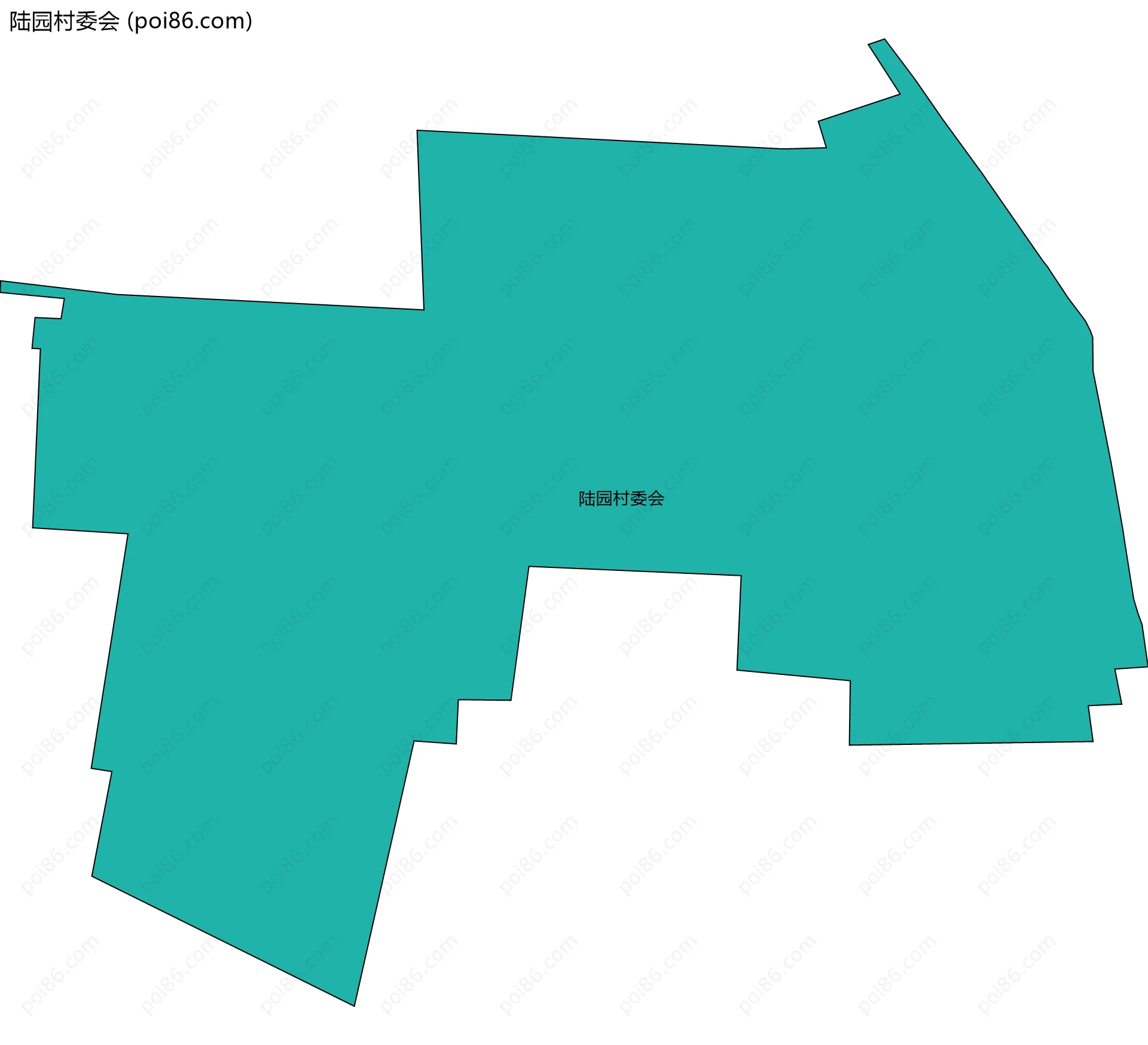陆园村委会边界地图