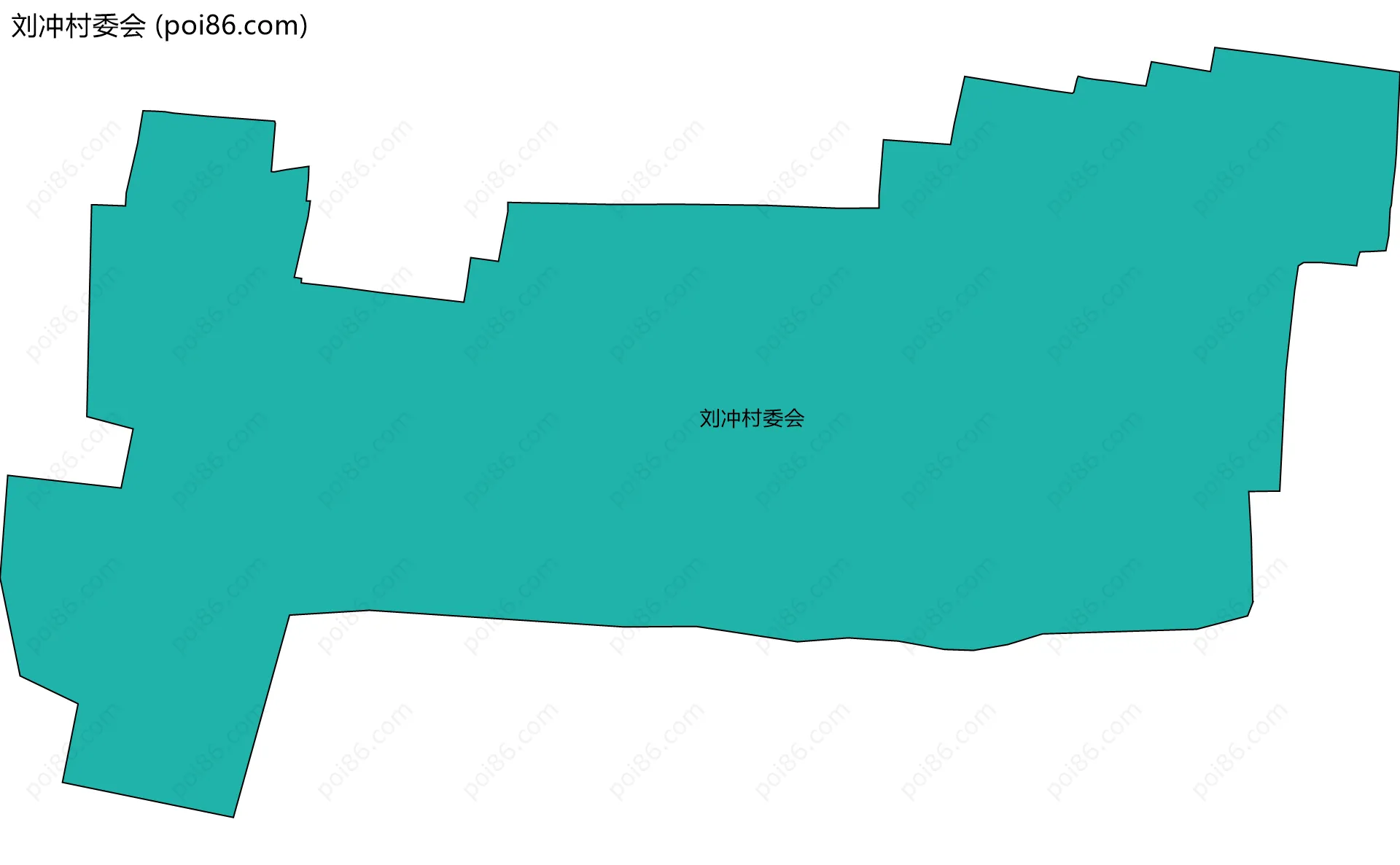 刘冲村委会边界地图
