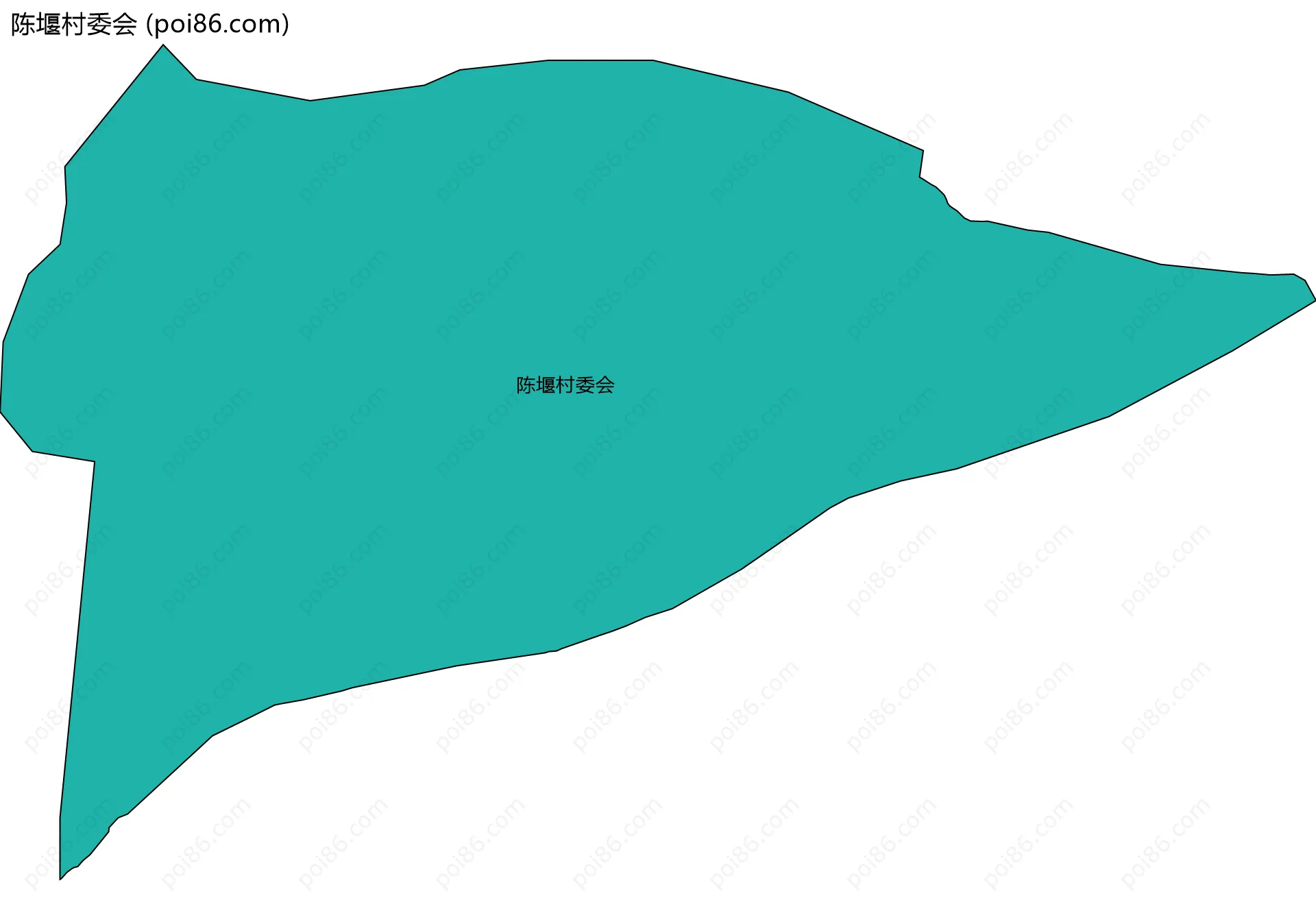陈堰村委会边界地图