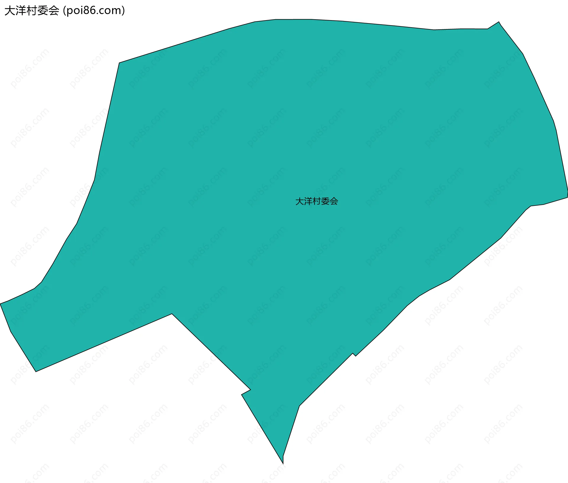 大洋村委会边界地图