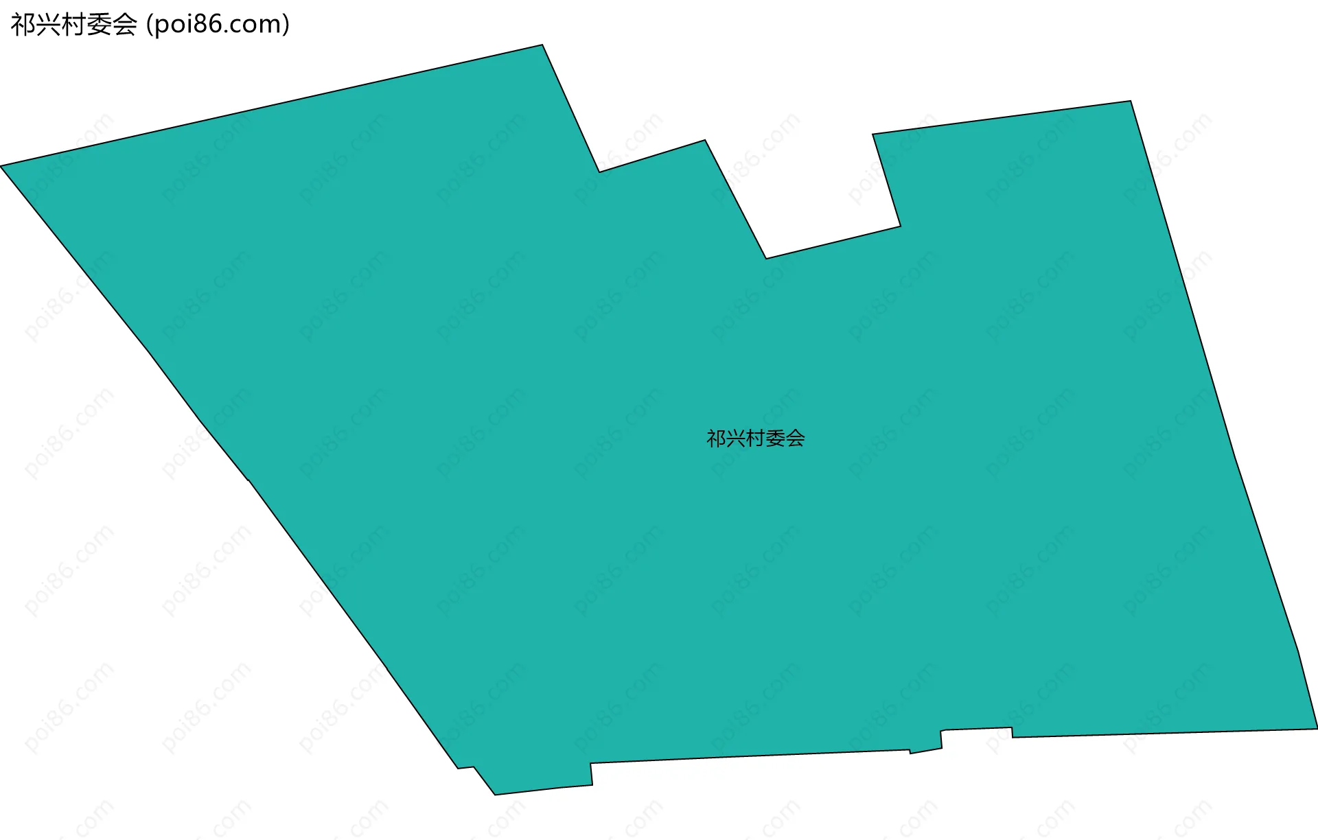 祁兴村委会边界地图