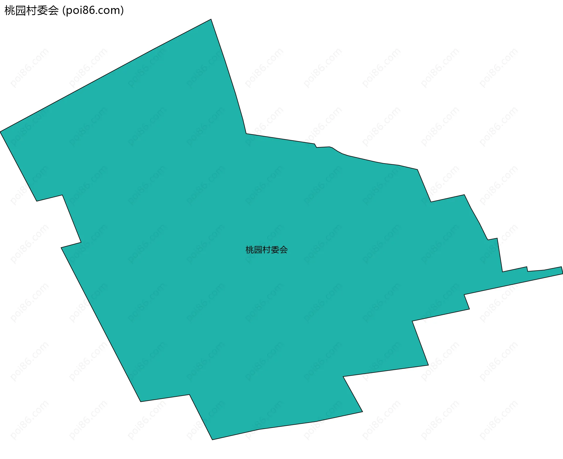 桃园村委会边界地图
