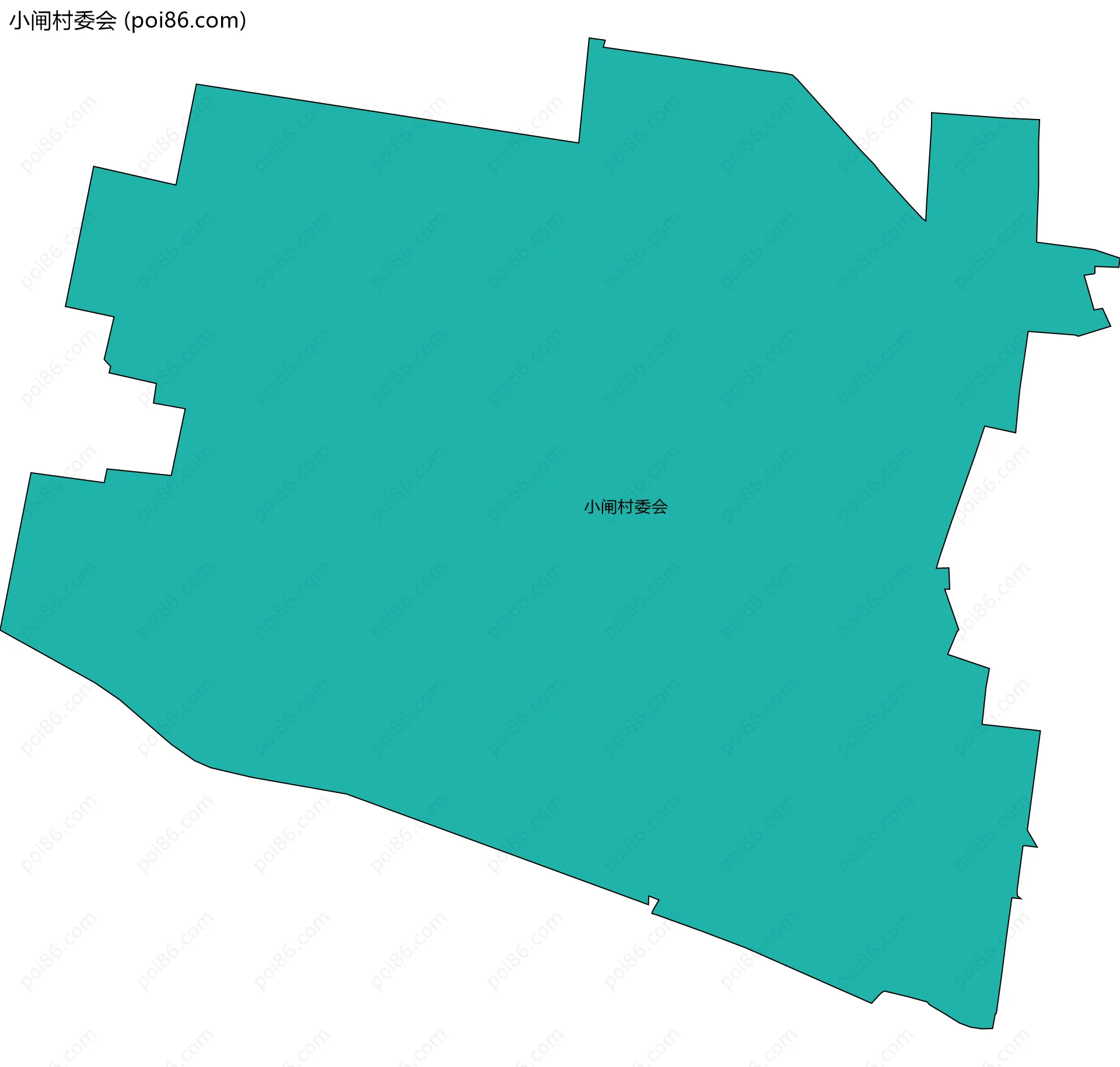 小闸村委会边界地图