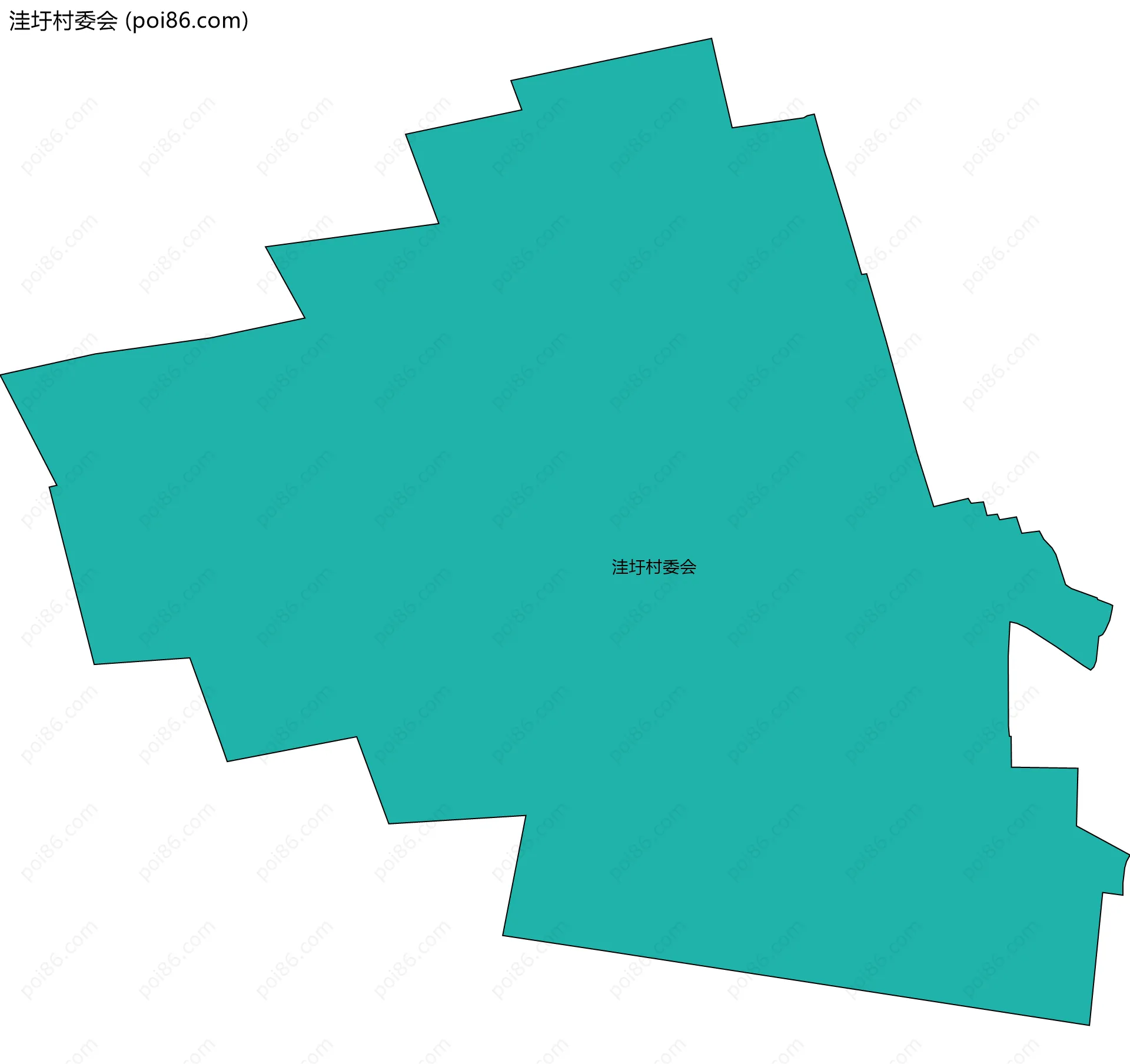 洼圩村委会边界地图