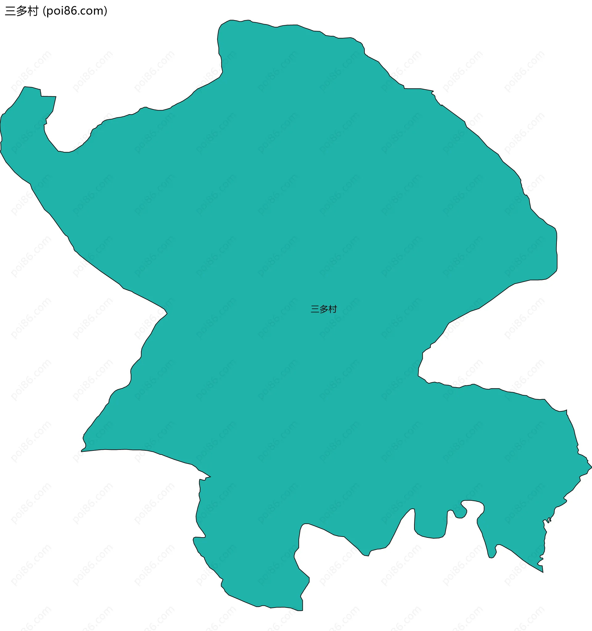 三多村边界地图