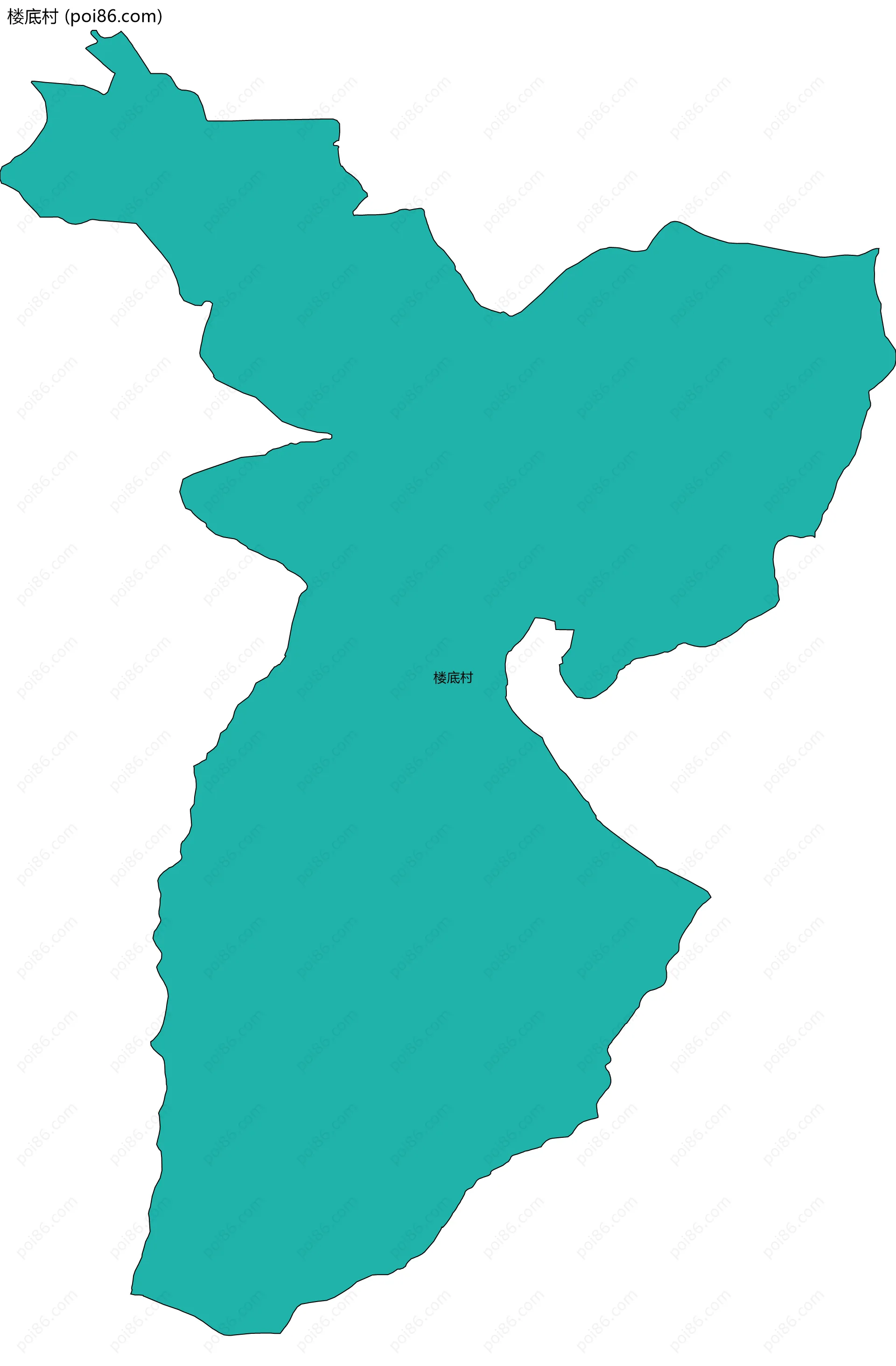 楼底村边界地图