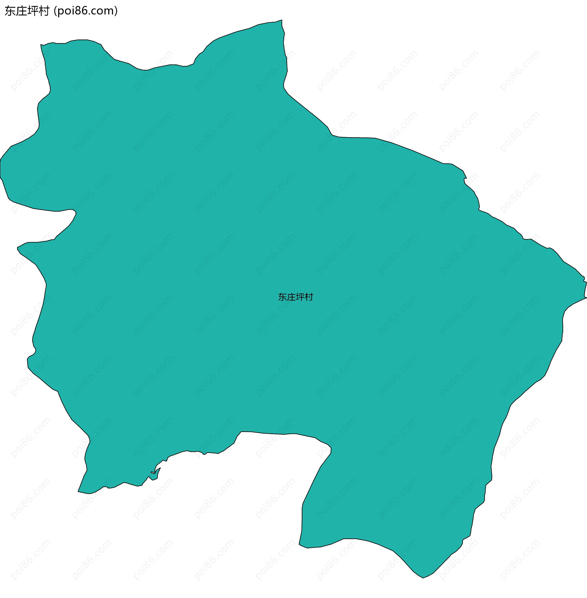 东庄坪村边界地图