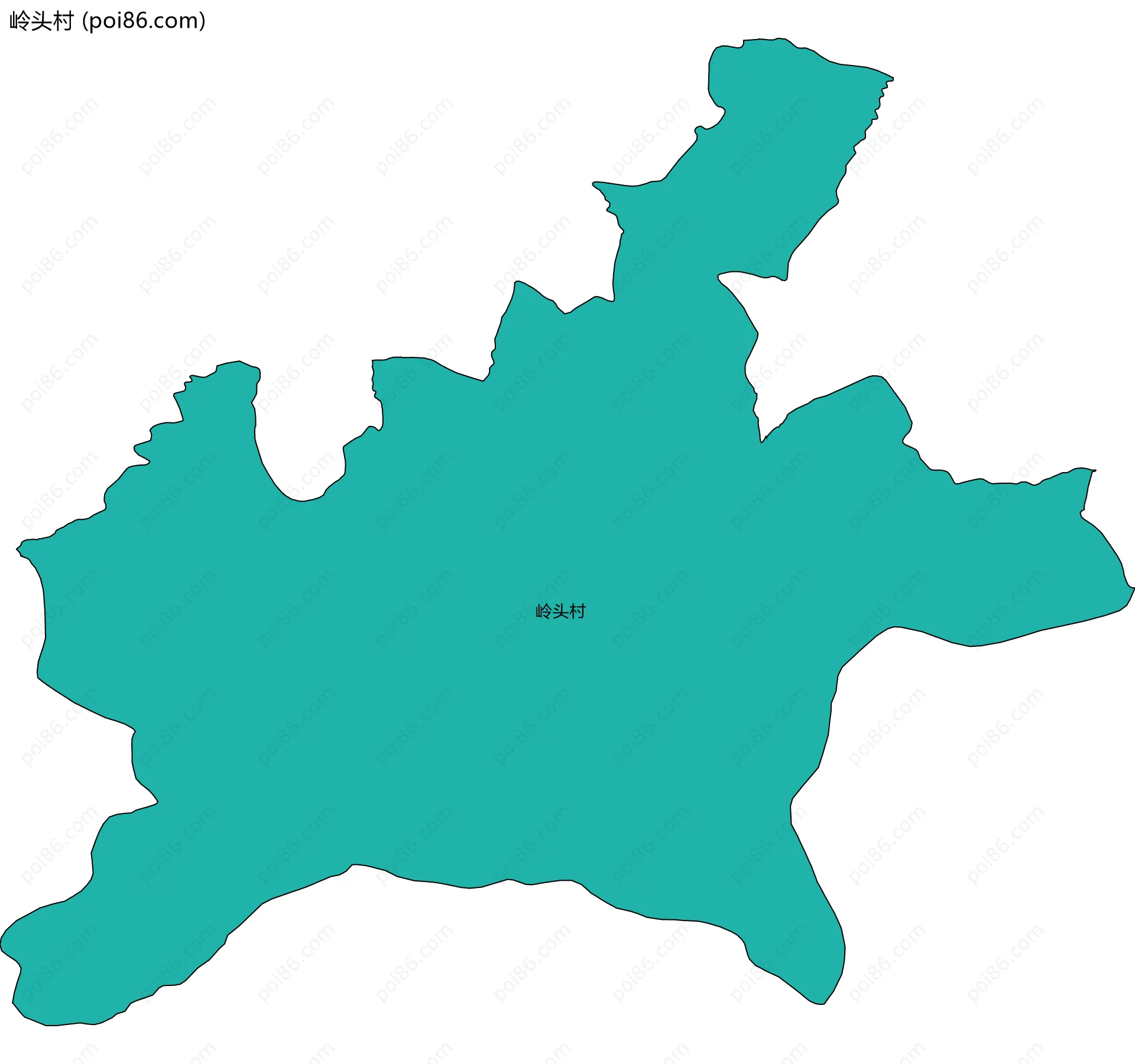 岭头村边界地图