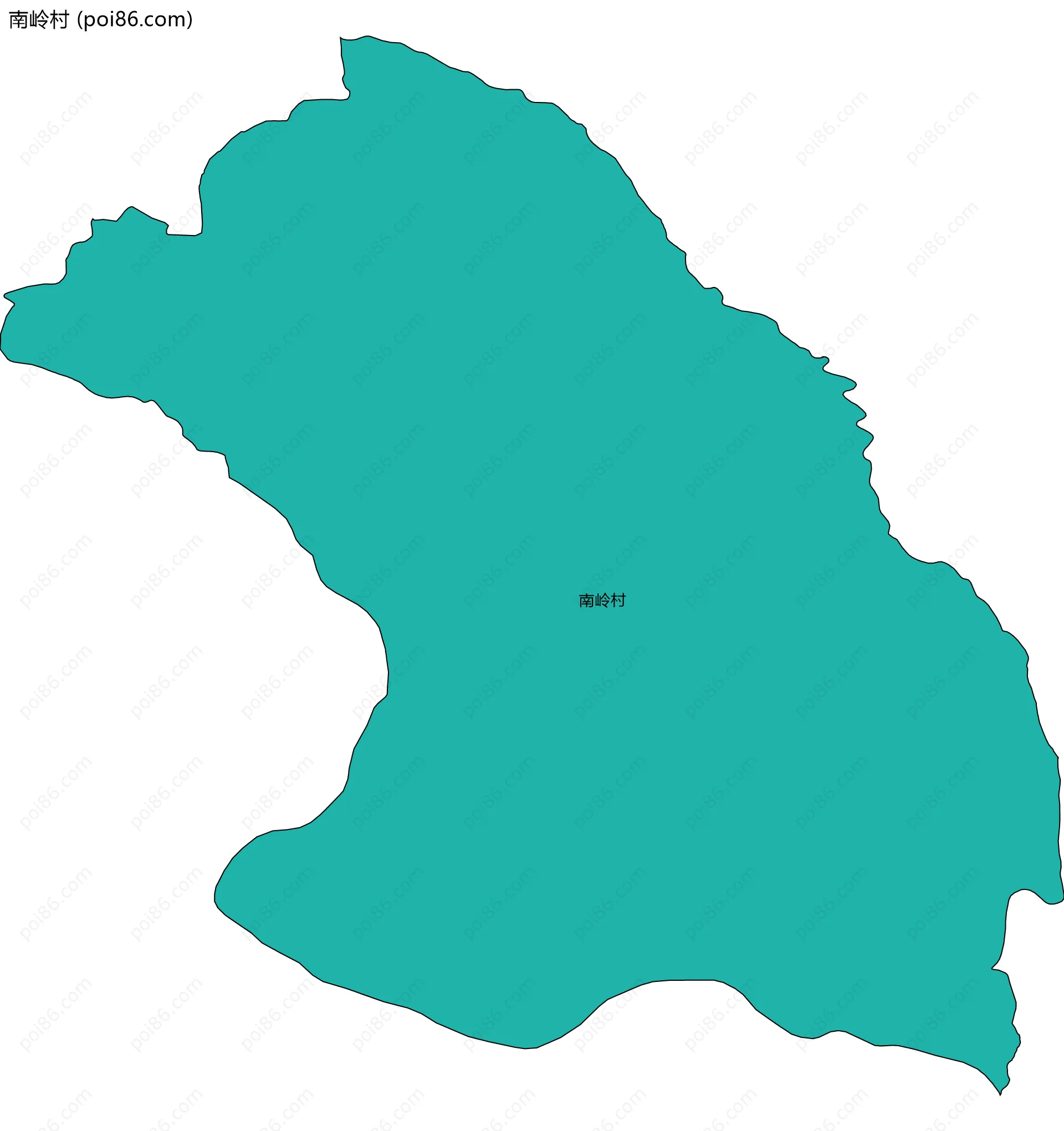 南岭村边界地图