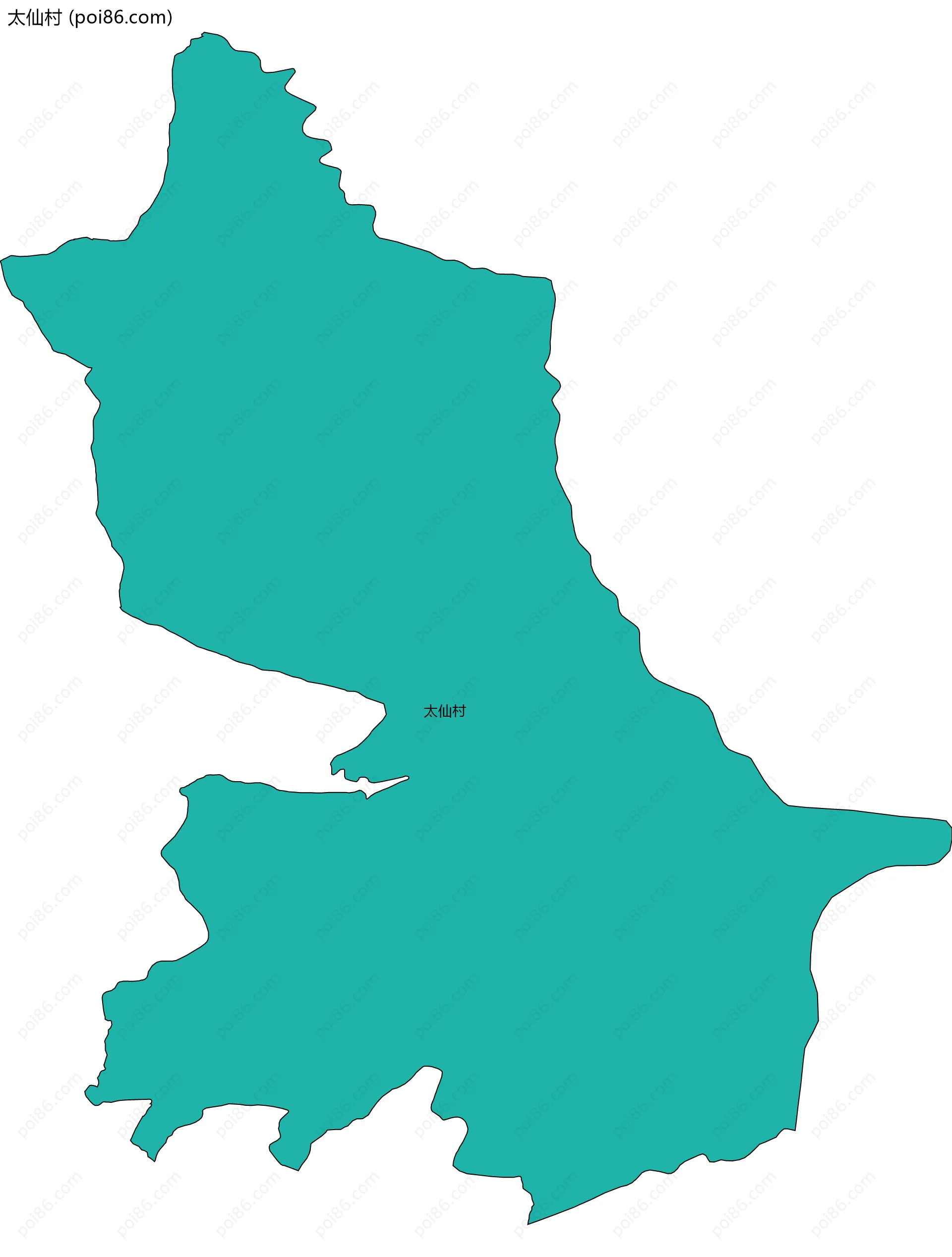 太仙村边界地图