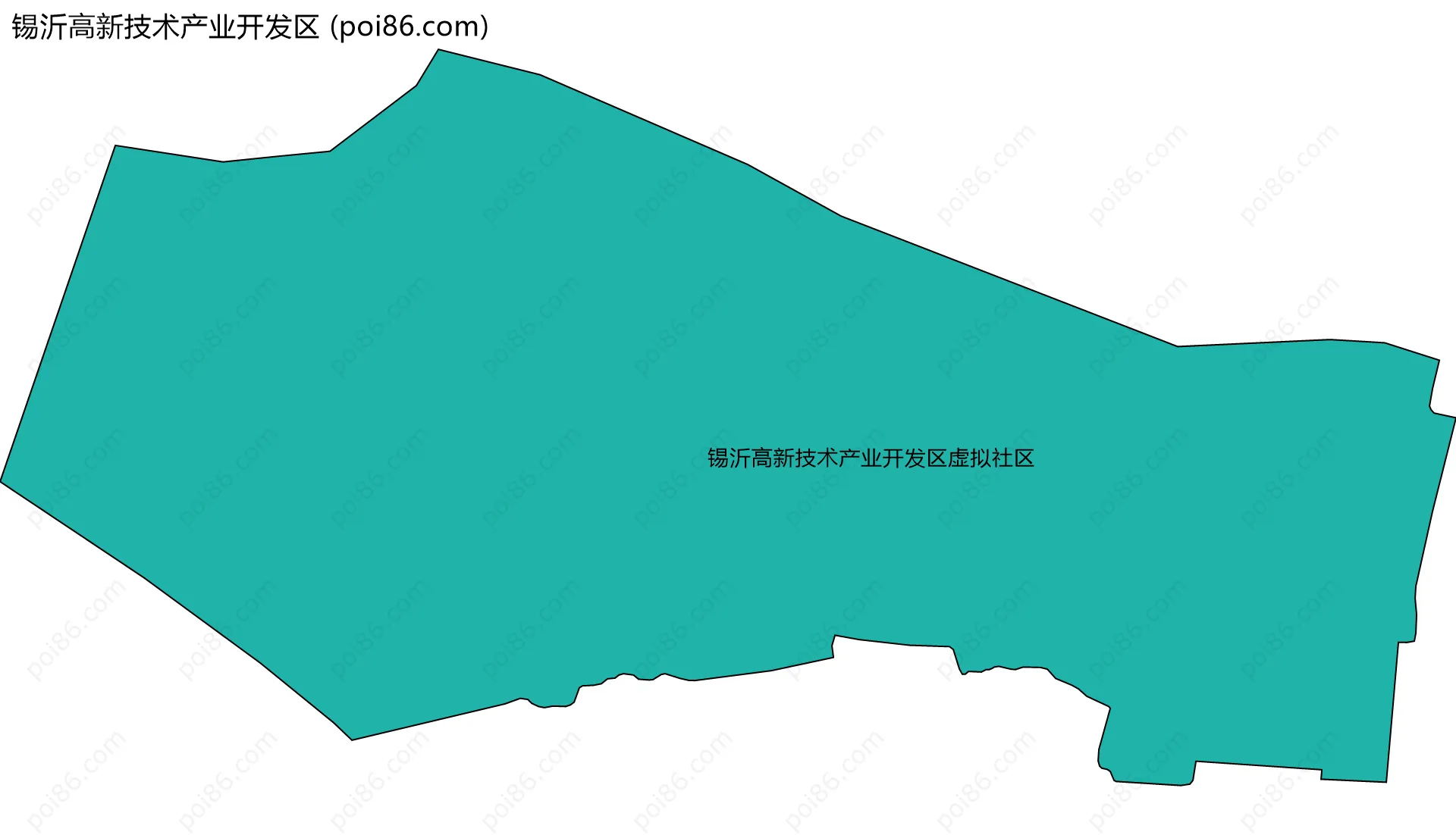 锡沂高新技术产业开发区边界地图(五级行政区划)