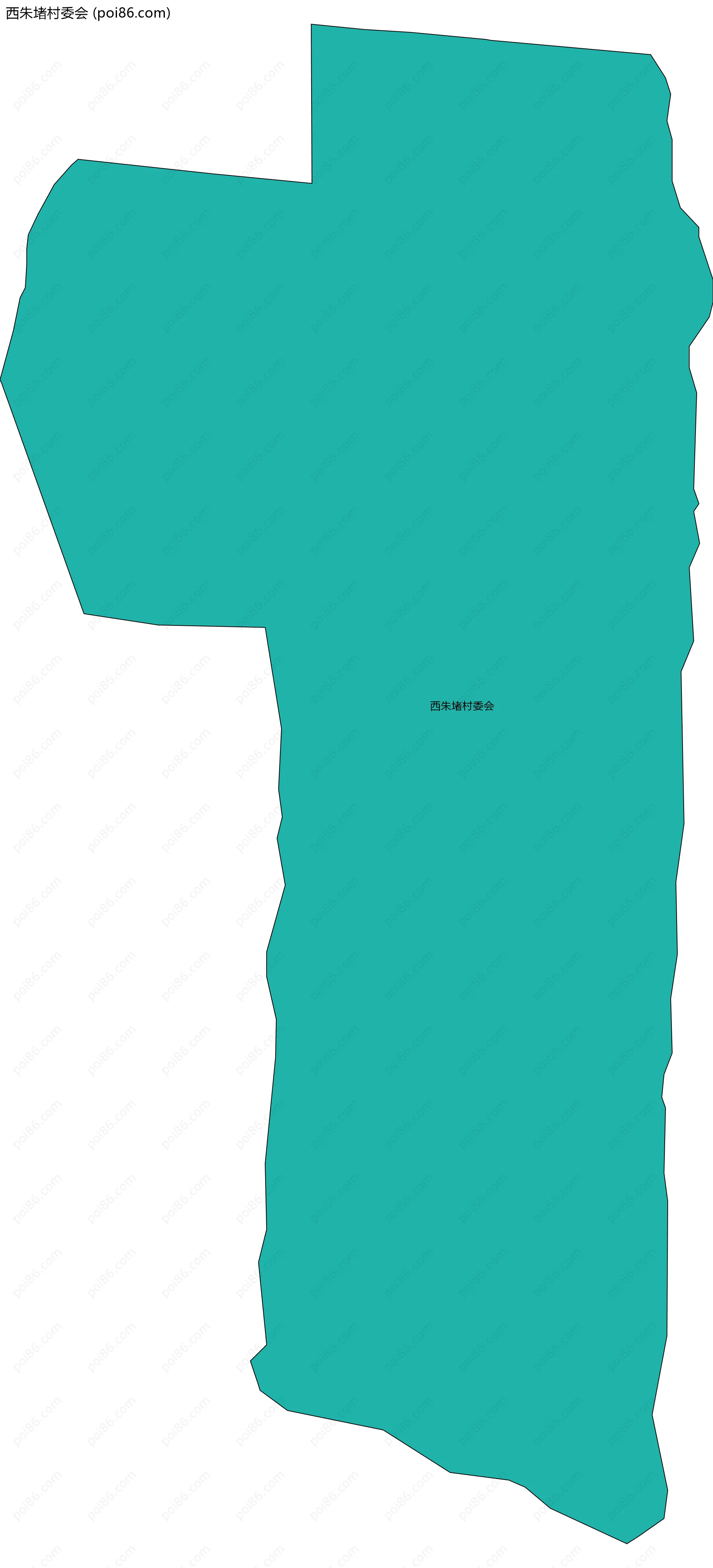 西朱堵村委会边界地图