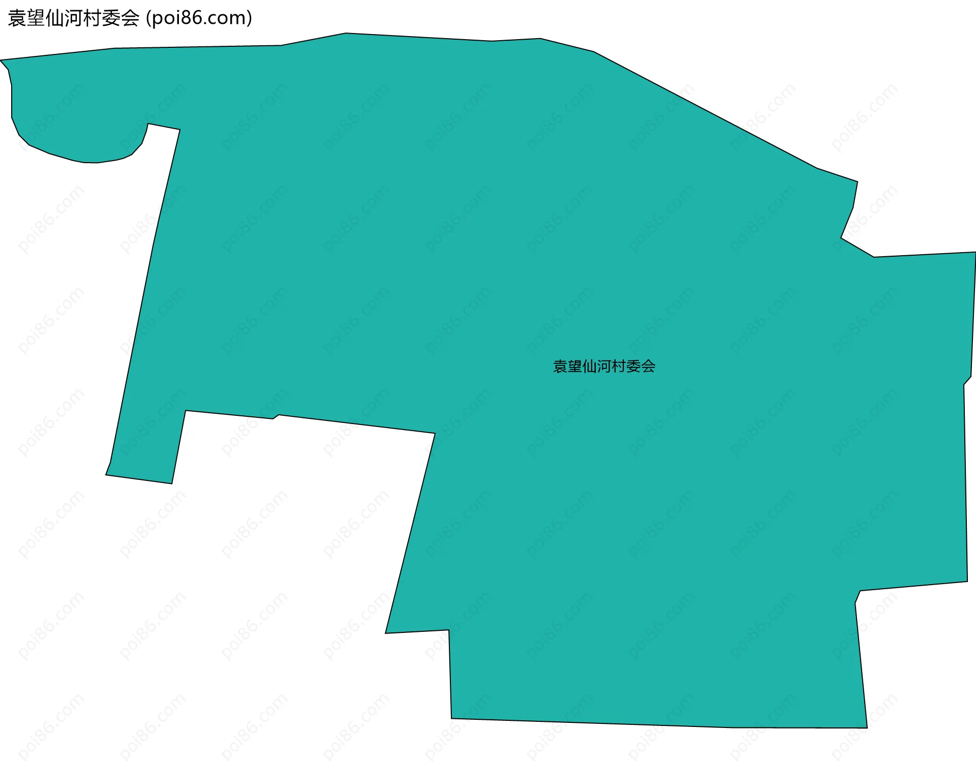 袁望仙河村委会边界地图