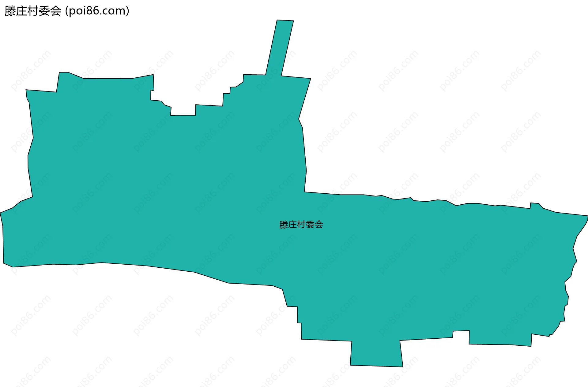 滕庄村委会边界地图