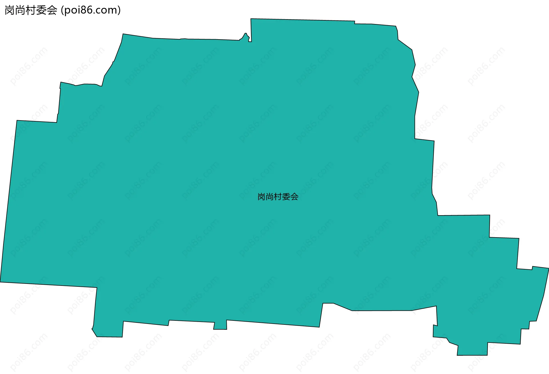 岗尚村委会边界地图