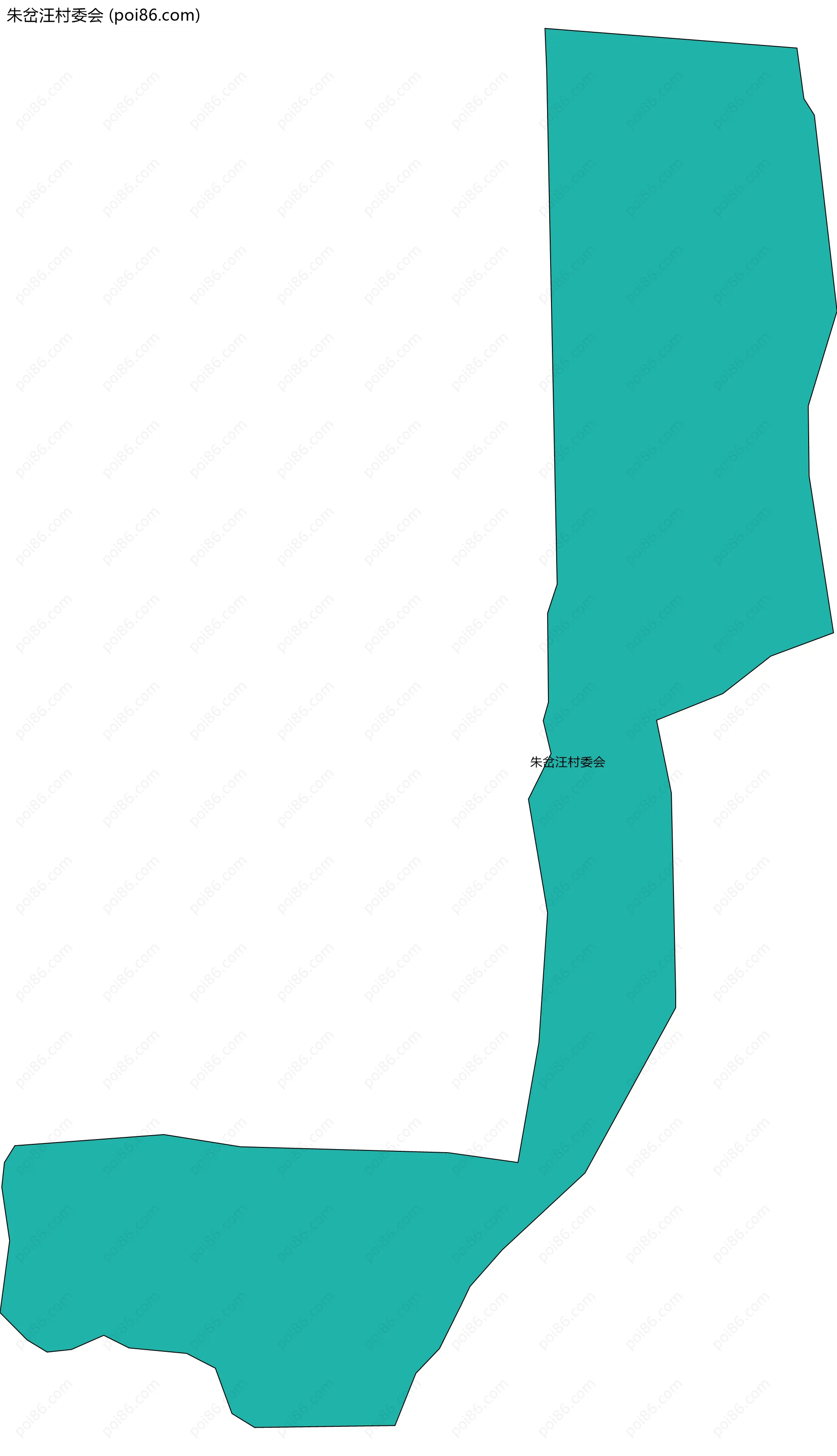 朱岔汪村委会边界地图