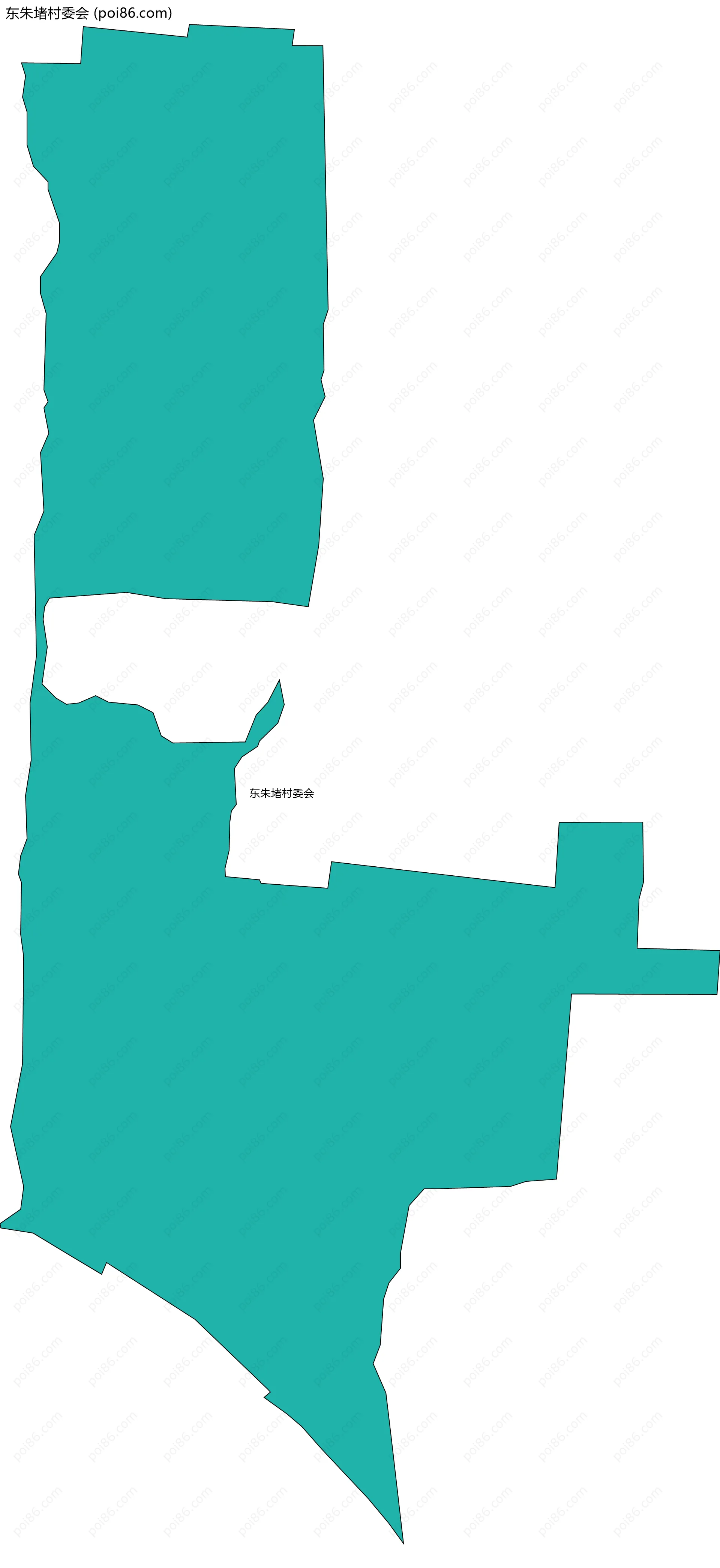 东朱堵村委会边界地图