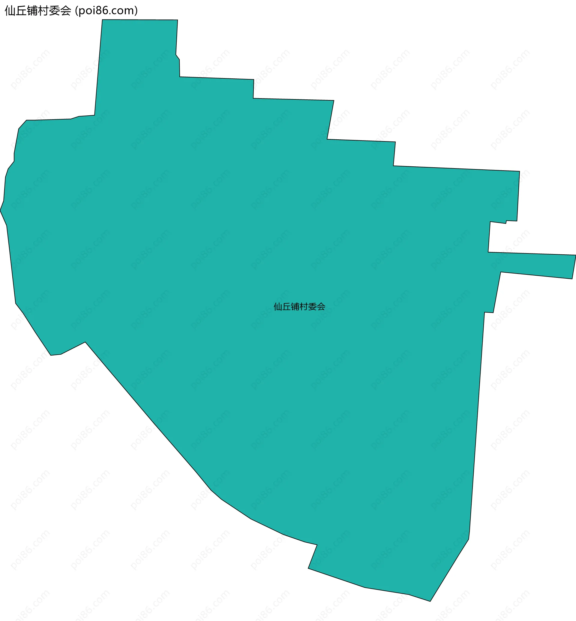 仙丘铺村委会边界地图