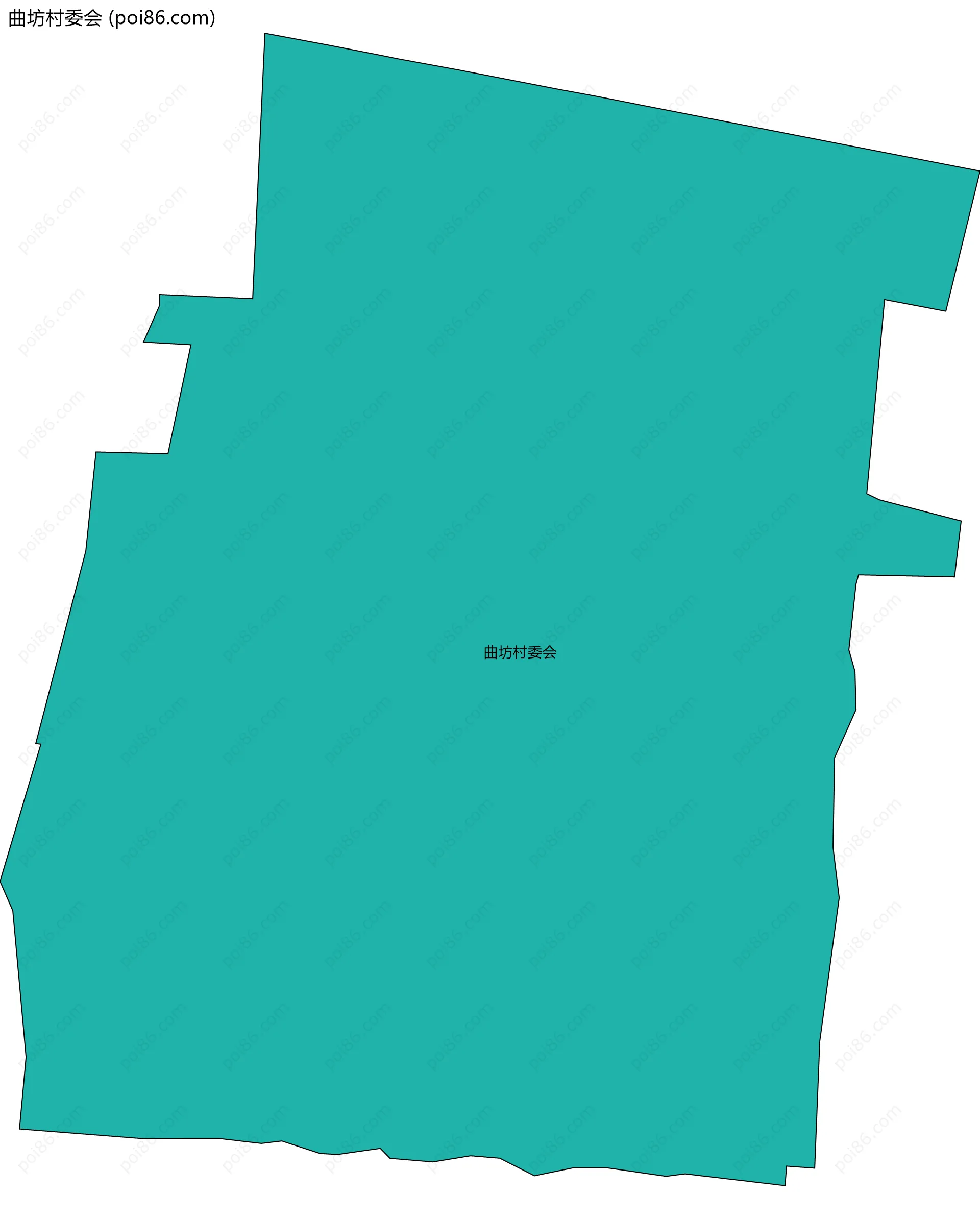 曲坊村委会边界地图
