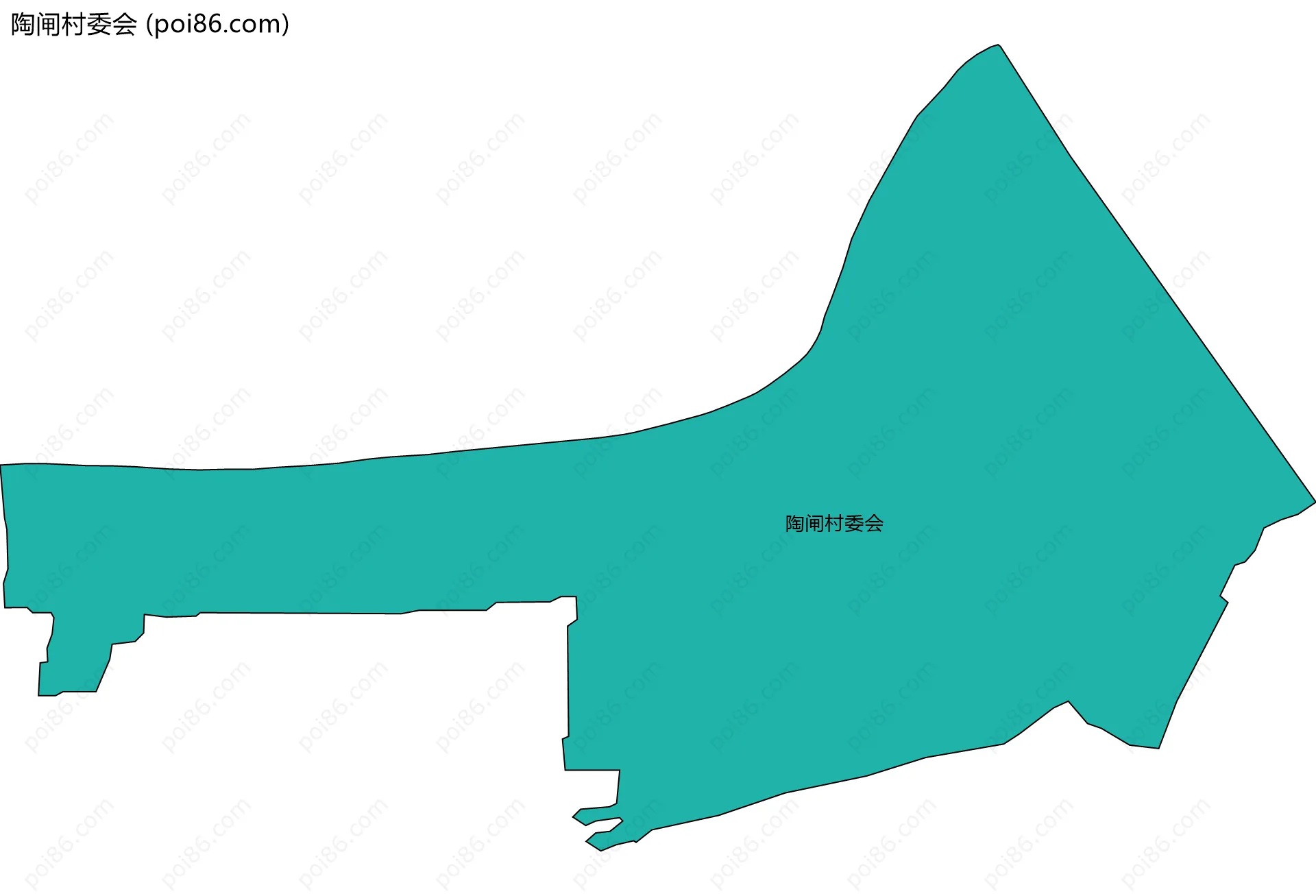 陶闸村委会边界地图