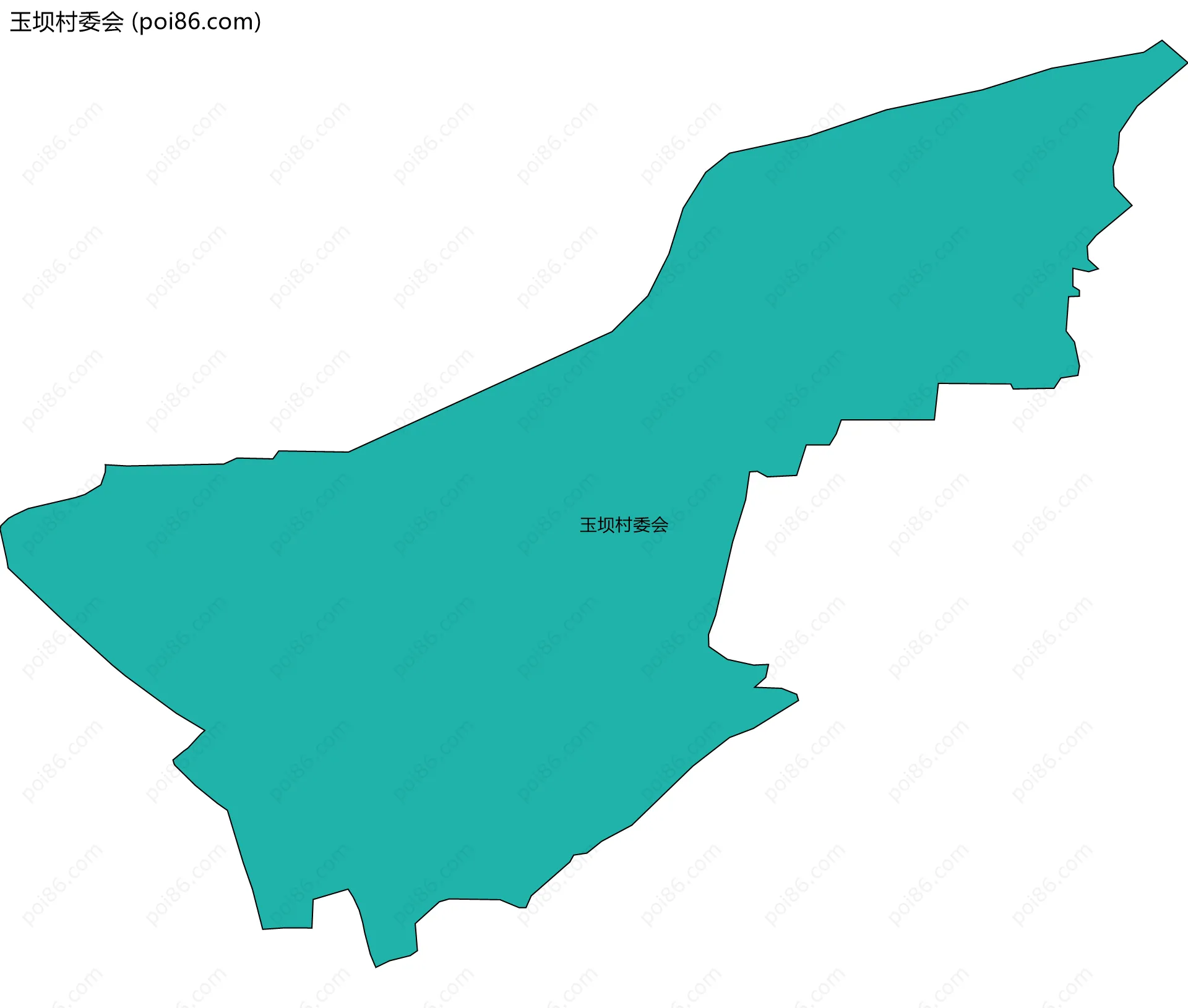 玉坝村委会边界地图