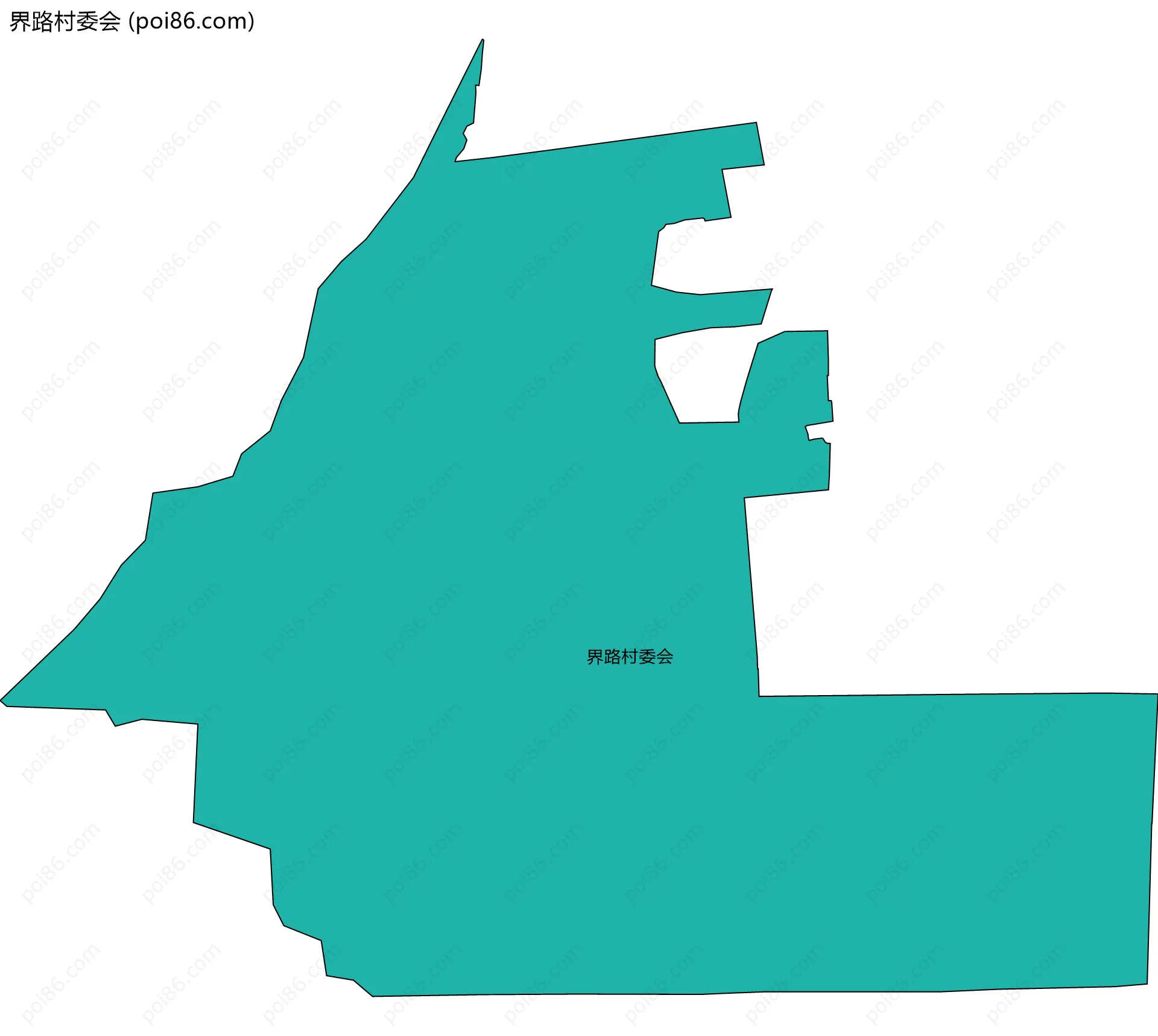 界路村委会边界地图