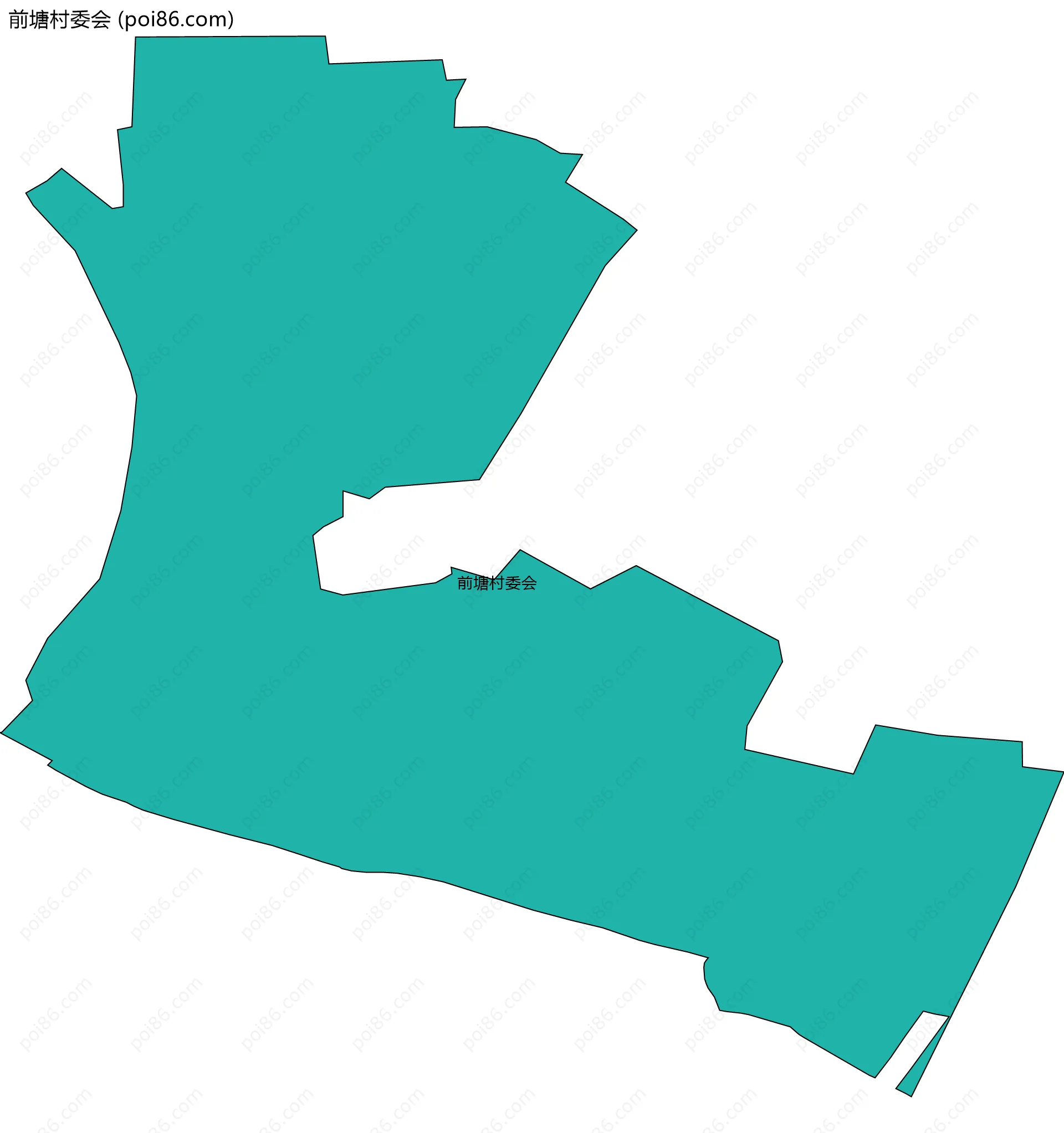 前塘村委会边界地图