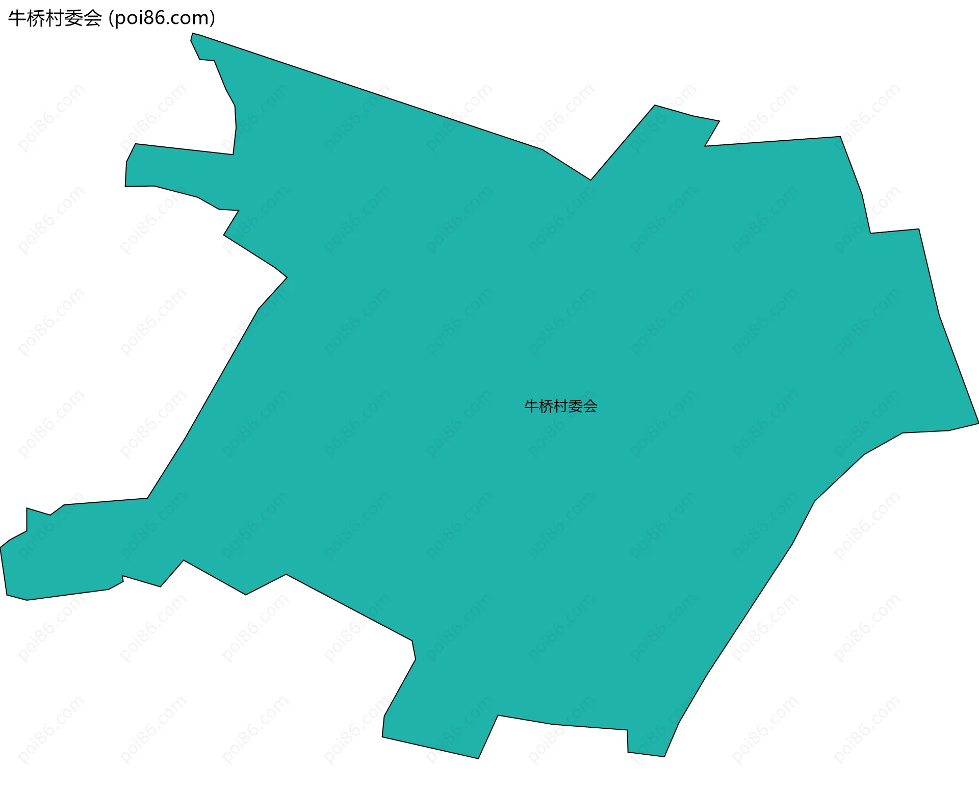 牛桥村委会边界地图