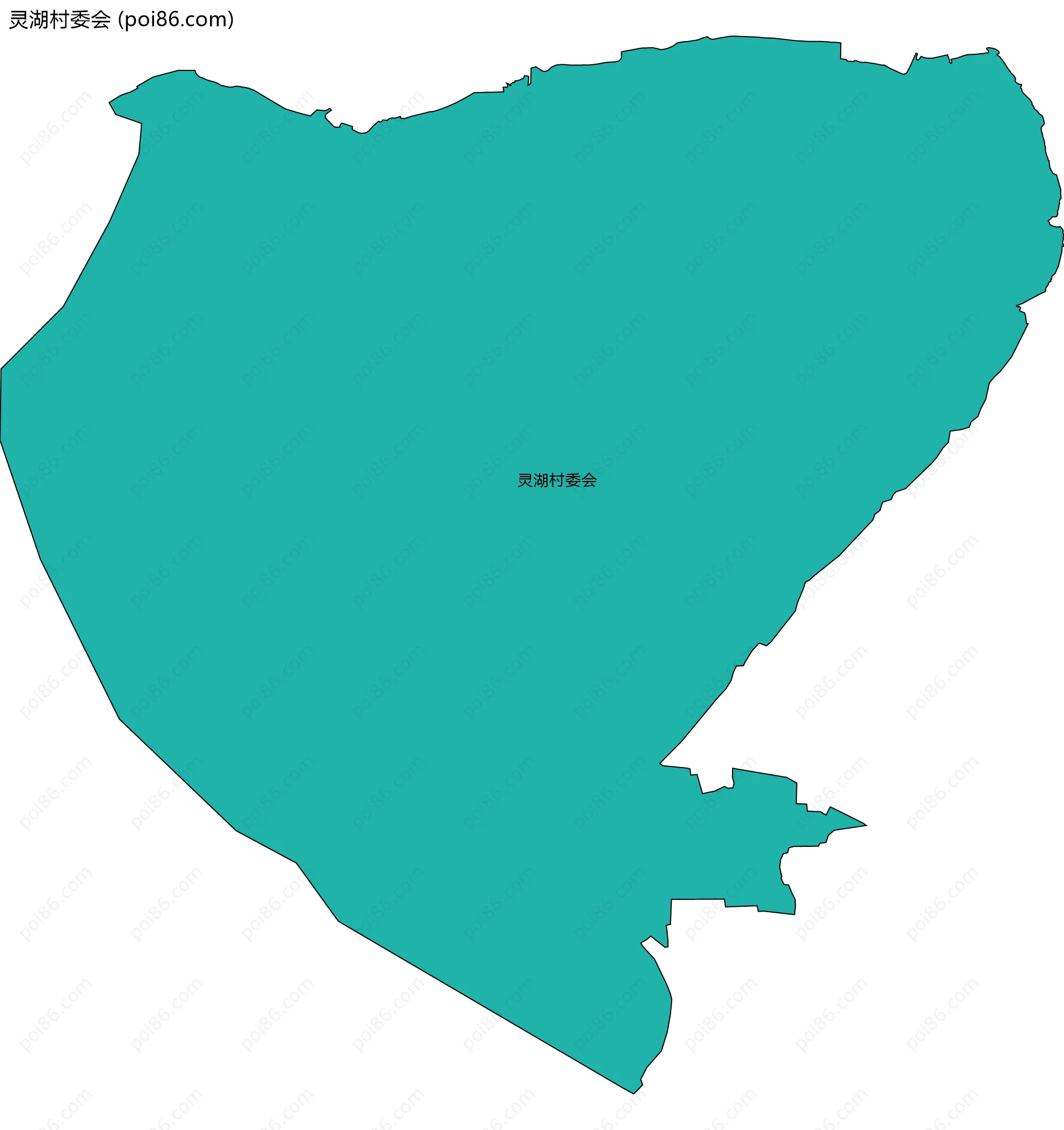 灵湖村委会边界地图